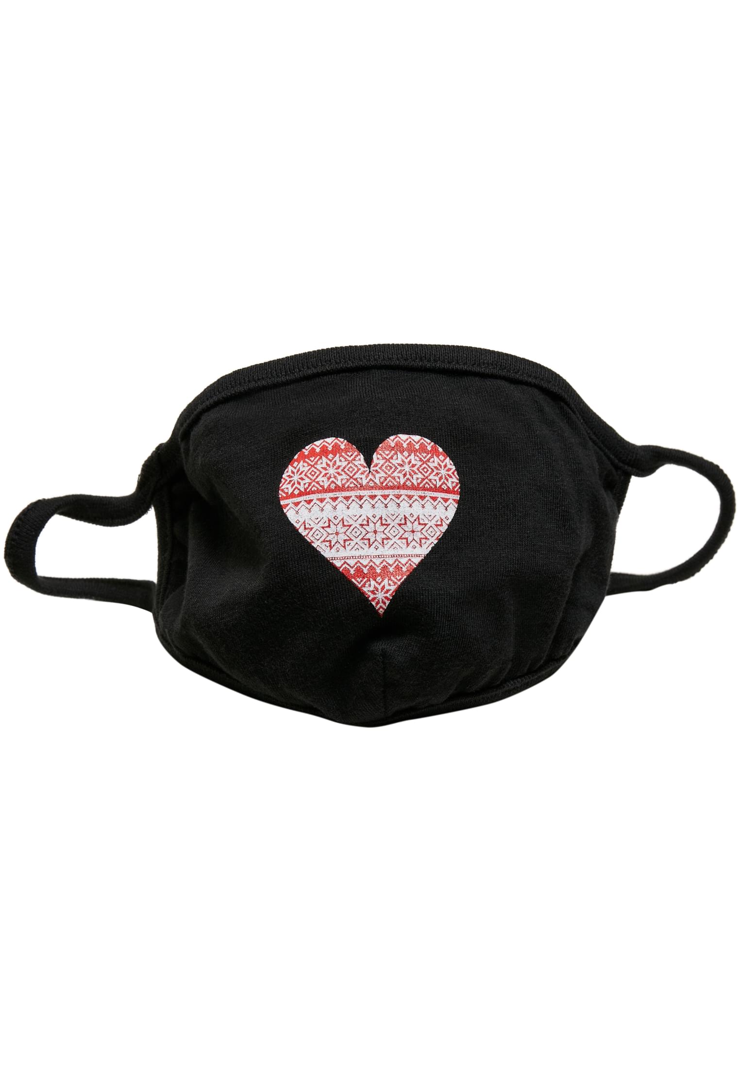 Christmas Heart Face Mask | black