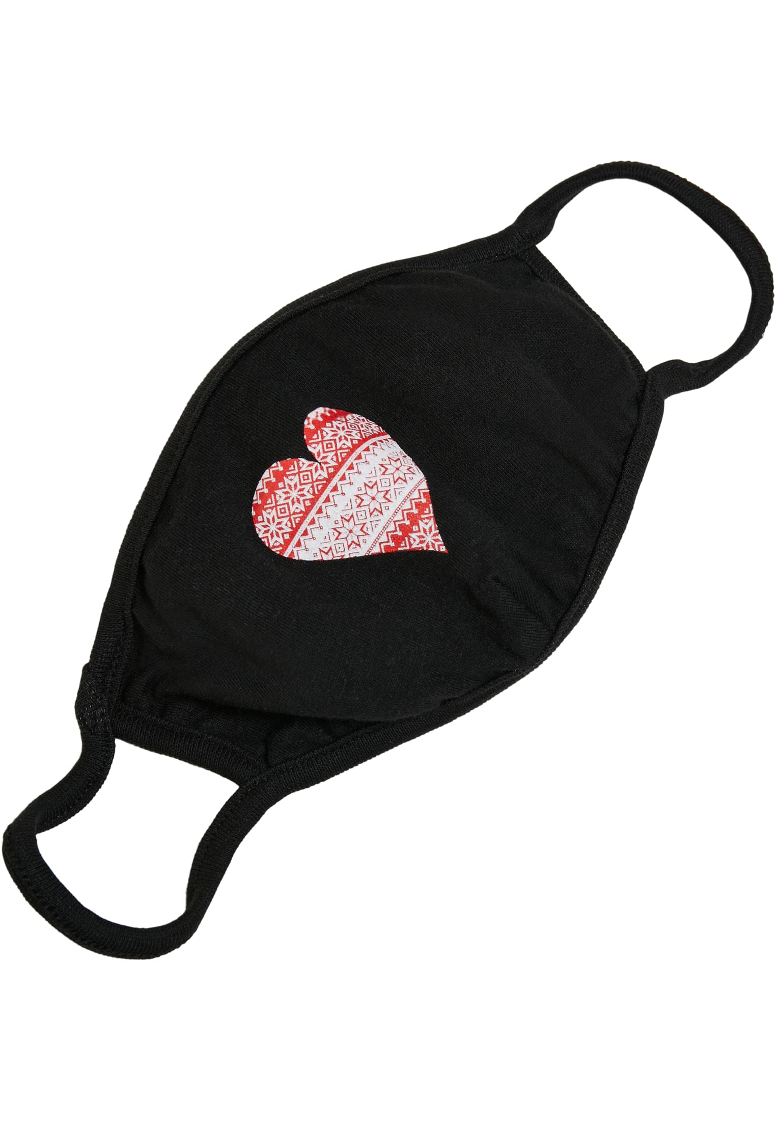 Christmas Heart Face Mask | black