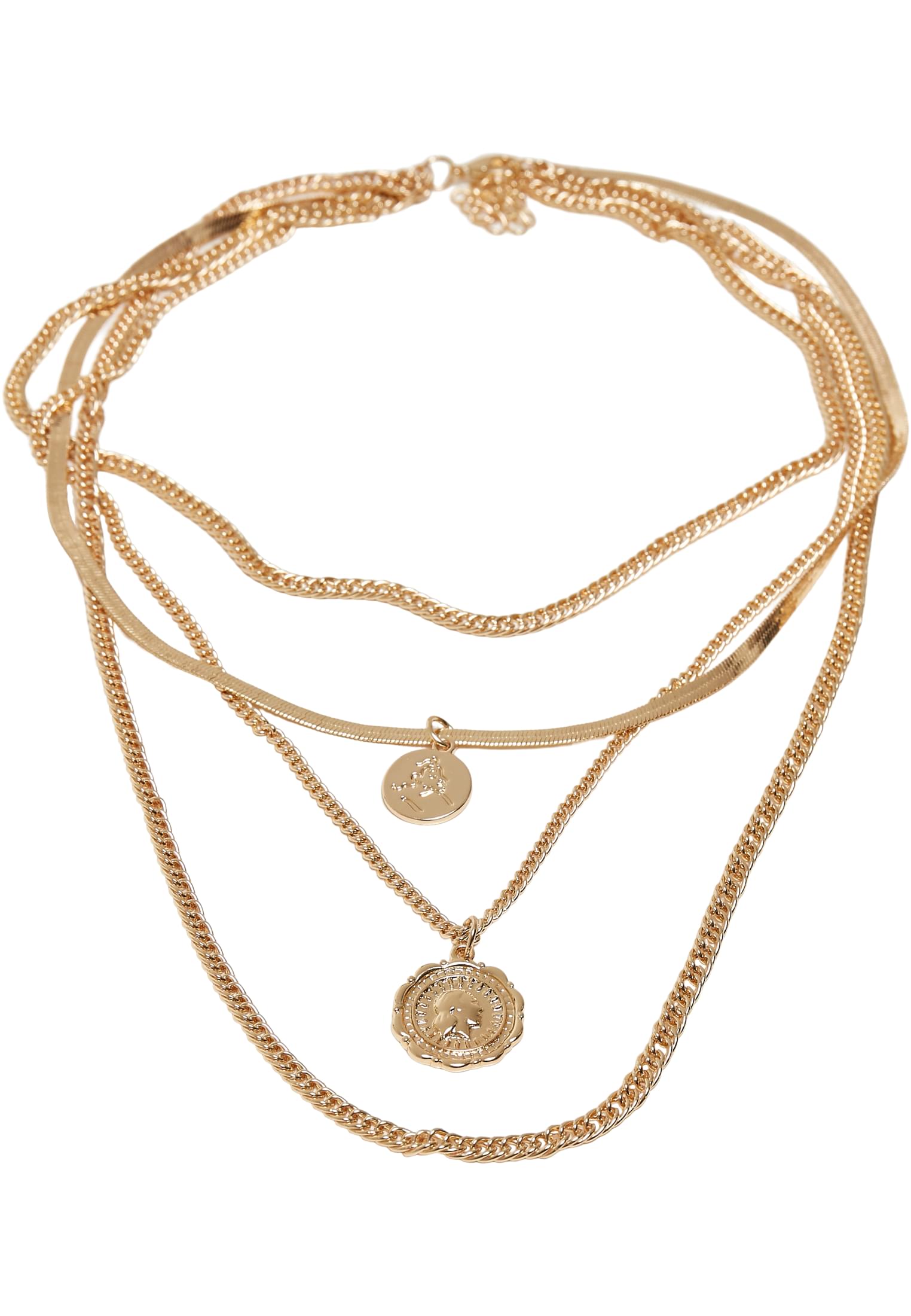 Flat Layering Necklace | gold