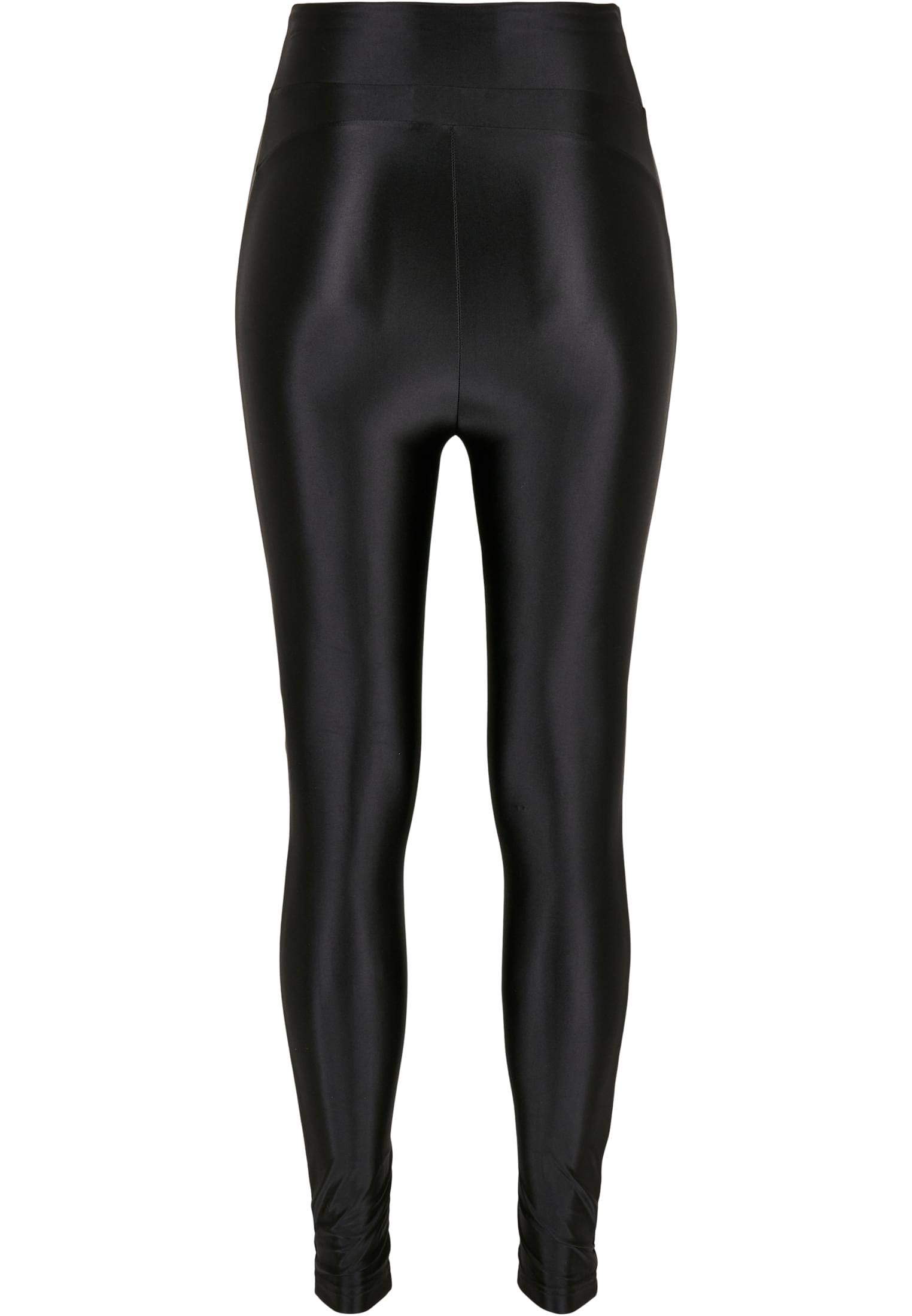 Ladies Highwaist Shiny Metallic Leggings | black