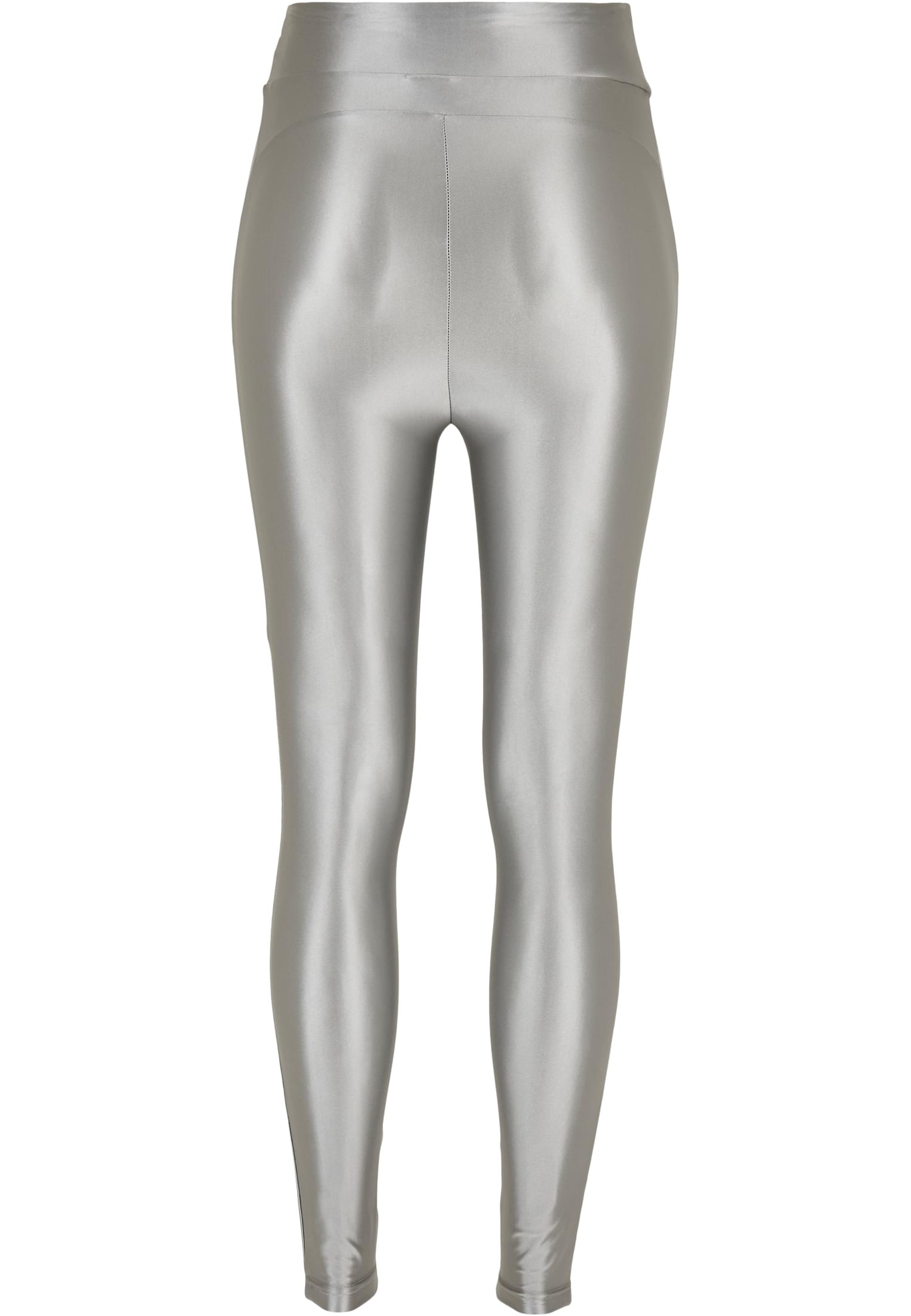 Ladies Highwaist Shiny Metallic Leggings | darksilver