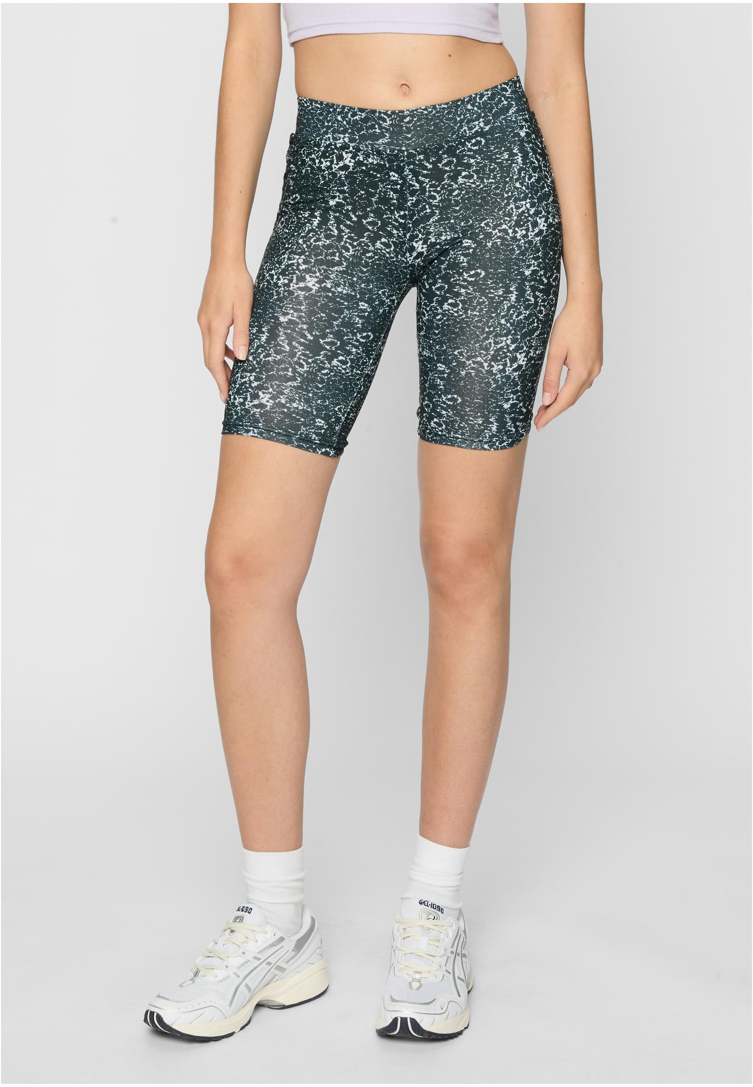 Ladies AOP Cycle Shorts | black/white