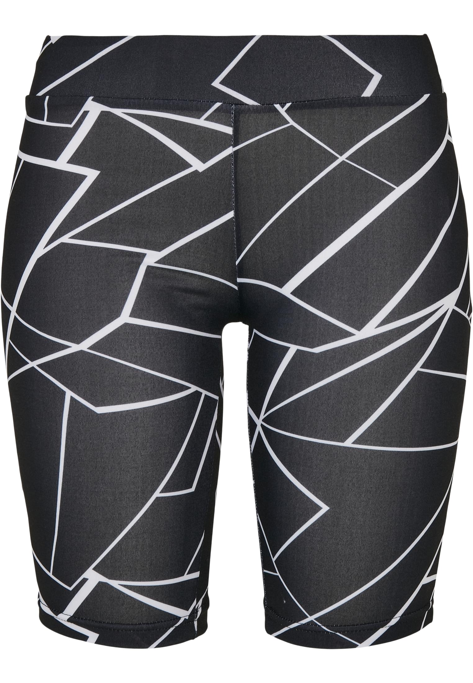 Ladies AOP Cycle Shorts | geometric black