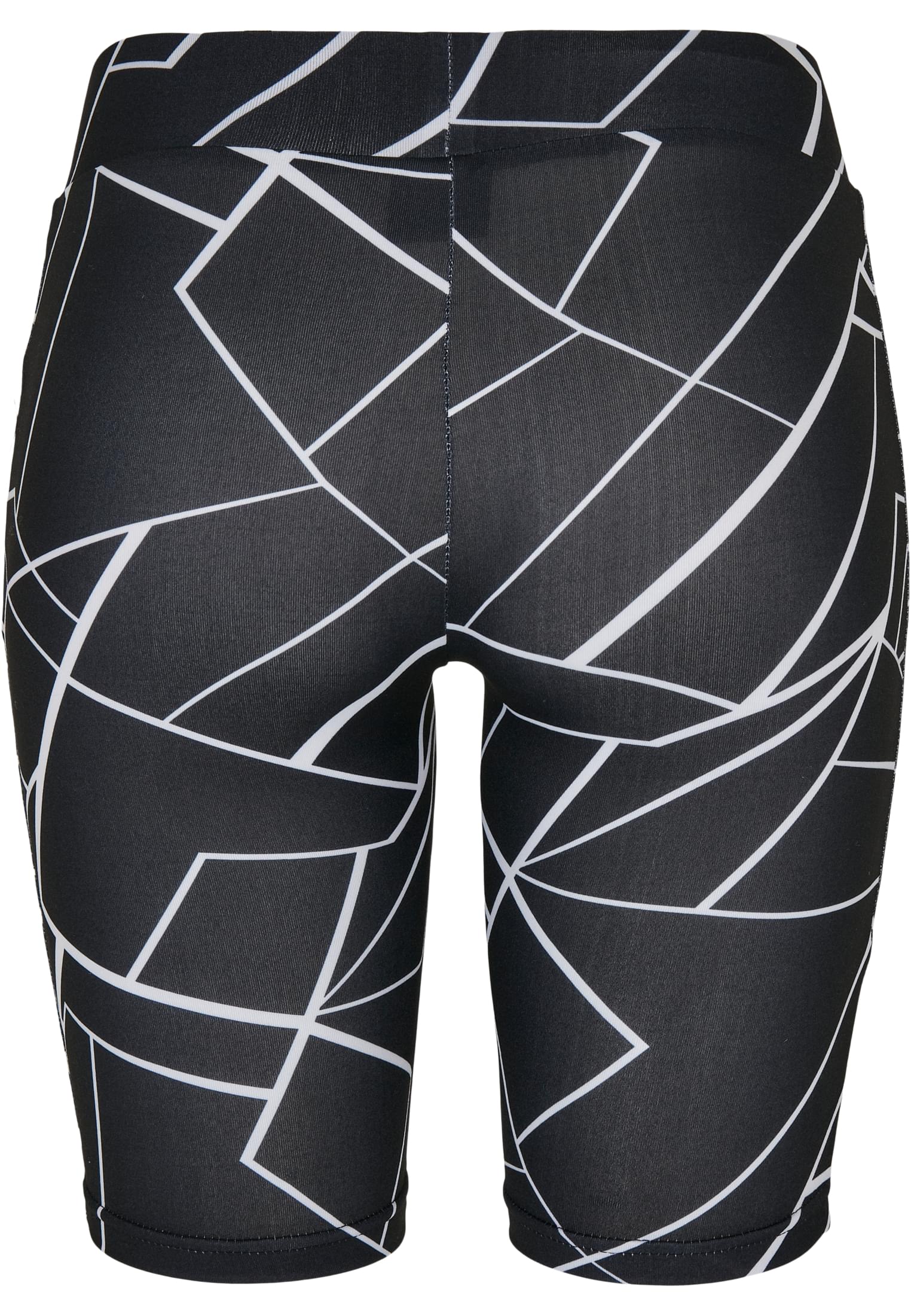 Ladies AOP Cycle Shorts | geometric black