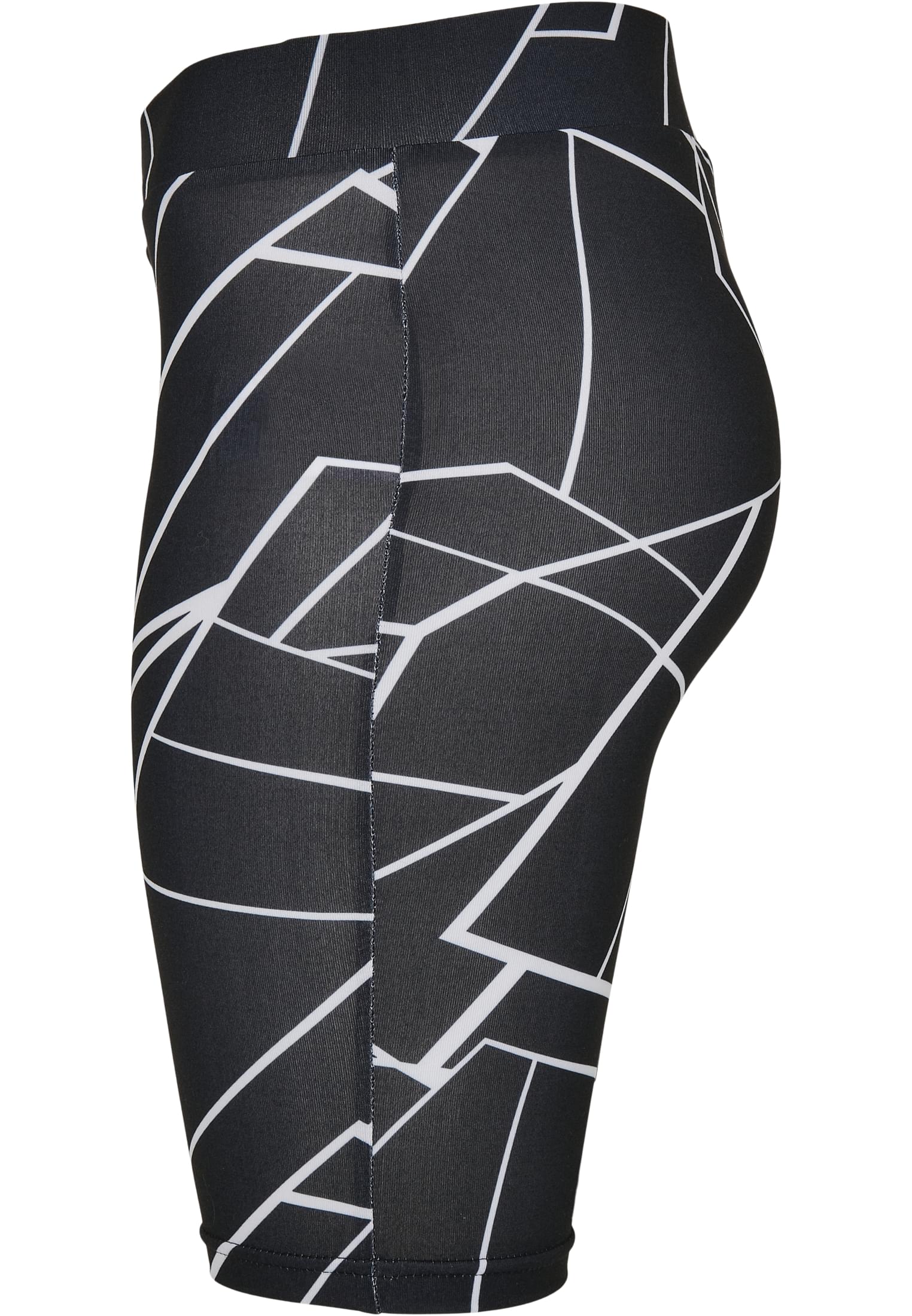 Ladies AOP Cycle Shorts | geometric black