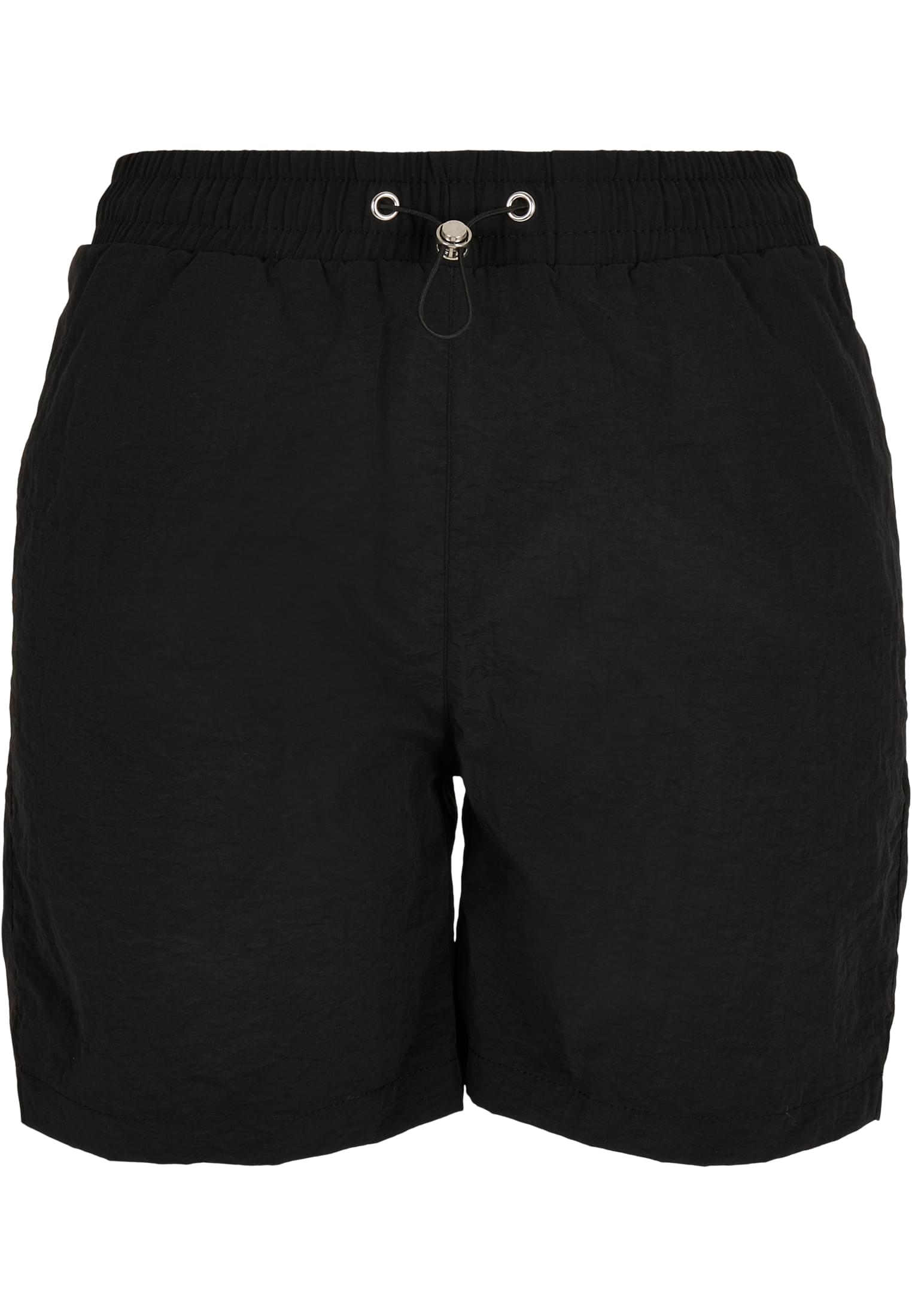 Ladies Crinkle Nylon Shorts | black