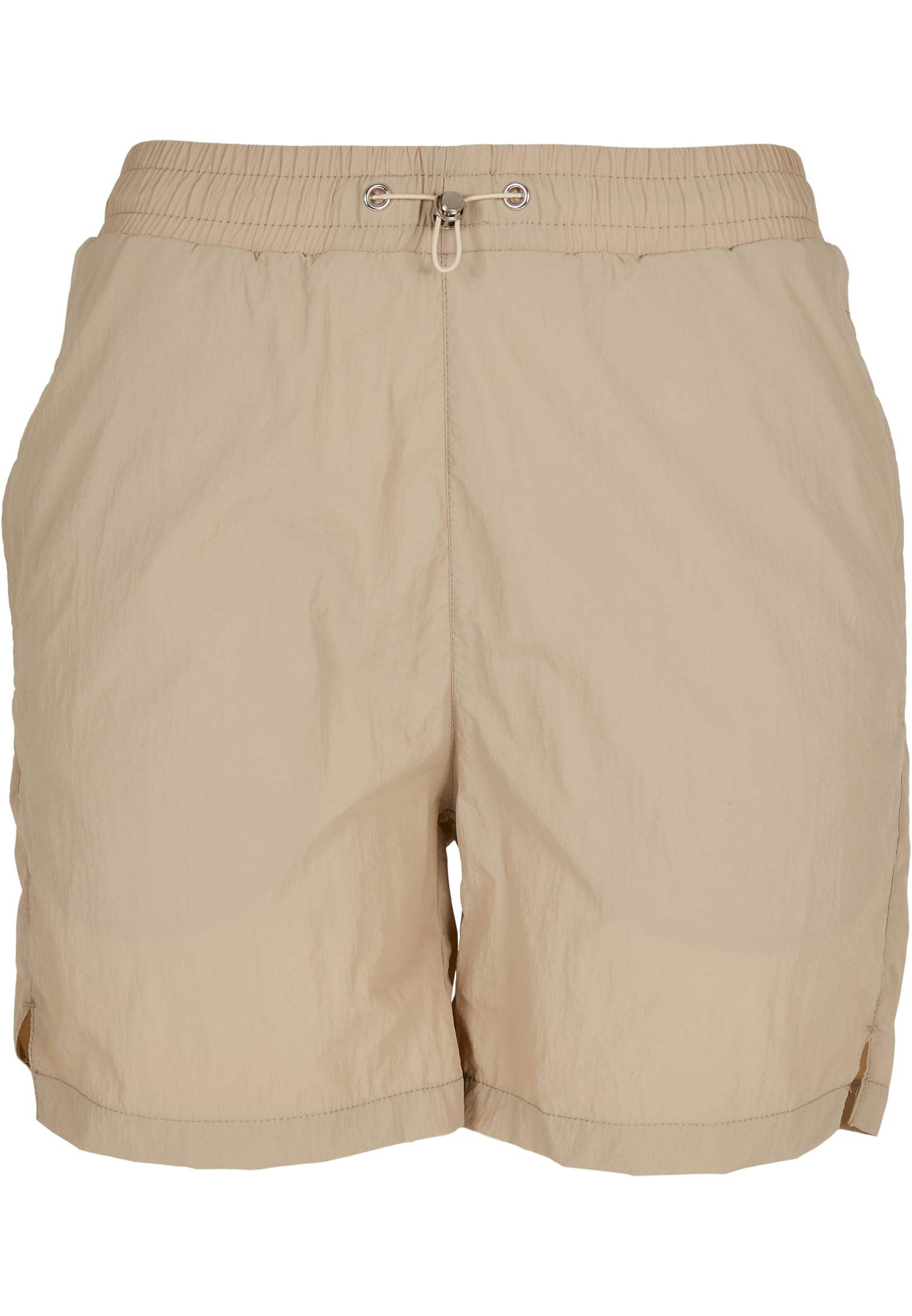 Ladies Crinkle Nylon Shorts | concrete