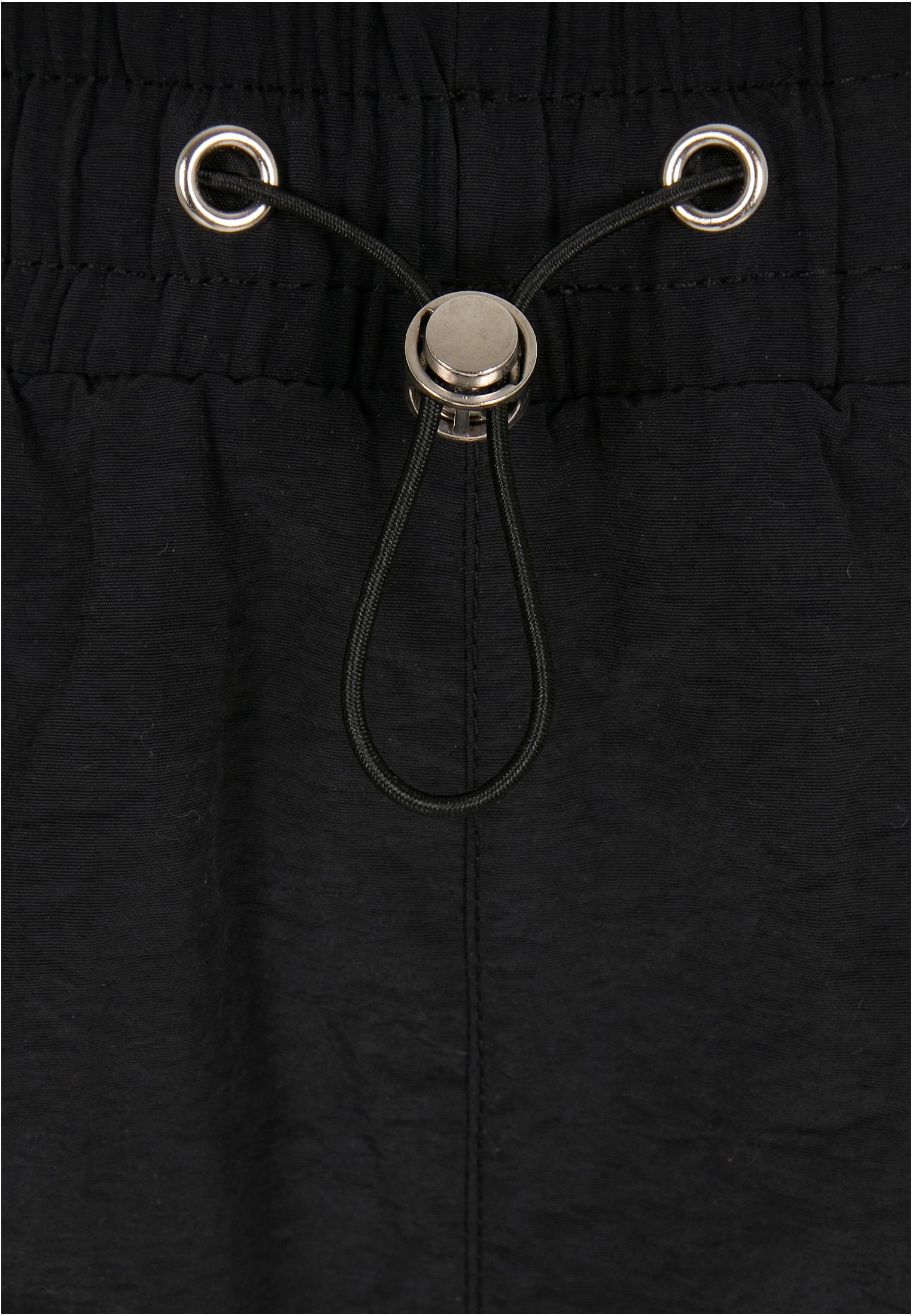 Ladies Crinkle Nylon Shorts | black