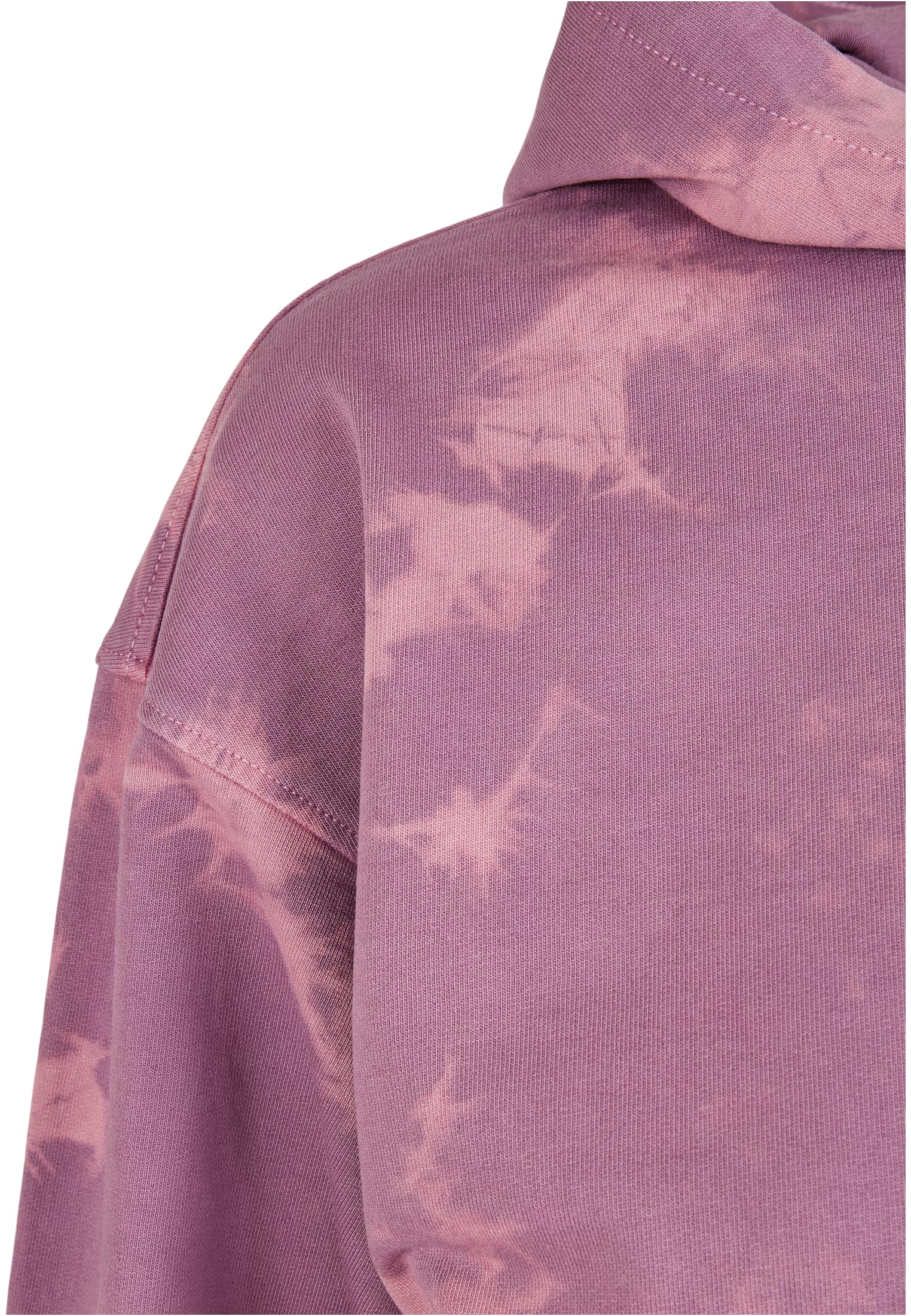 Ladies Oversized Short Bleached Hoody | duskviolet