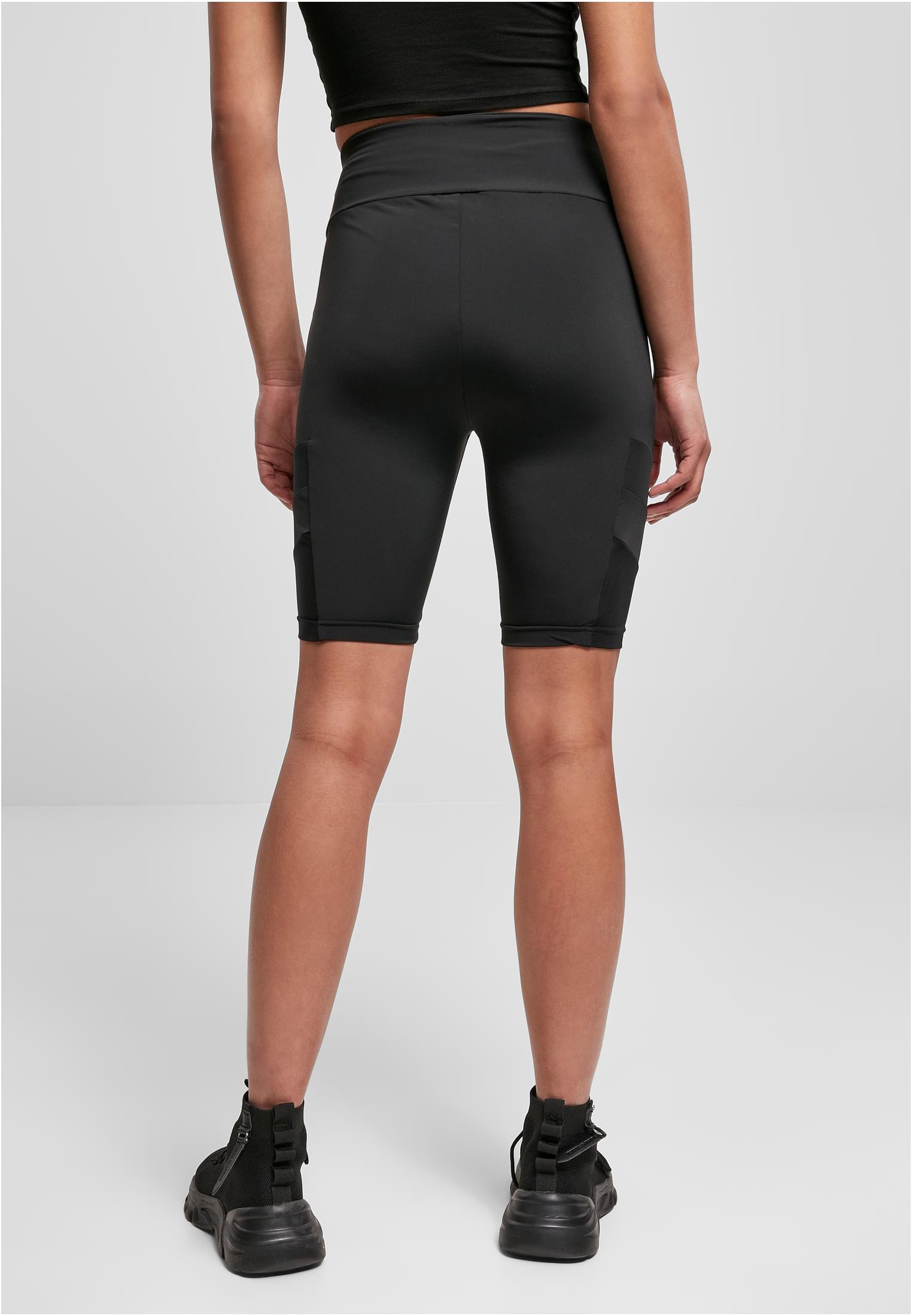 Ladies High Waist Tech Mesh Cycle Shorts | black