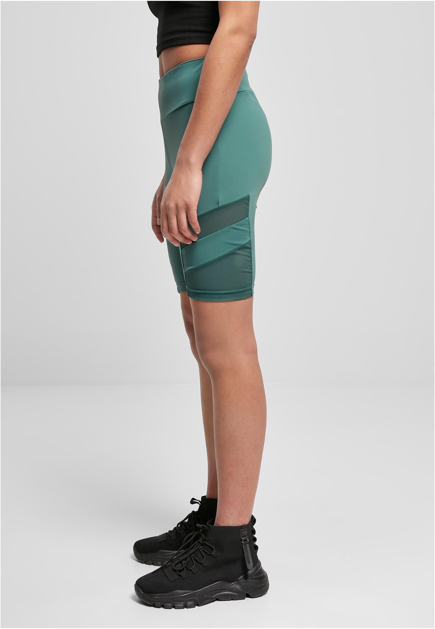 Ladies High Waist Tech Mesh Cycle Shorts | paleleaf