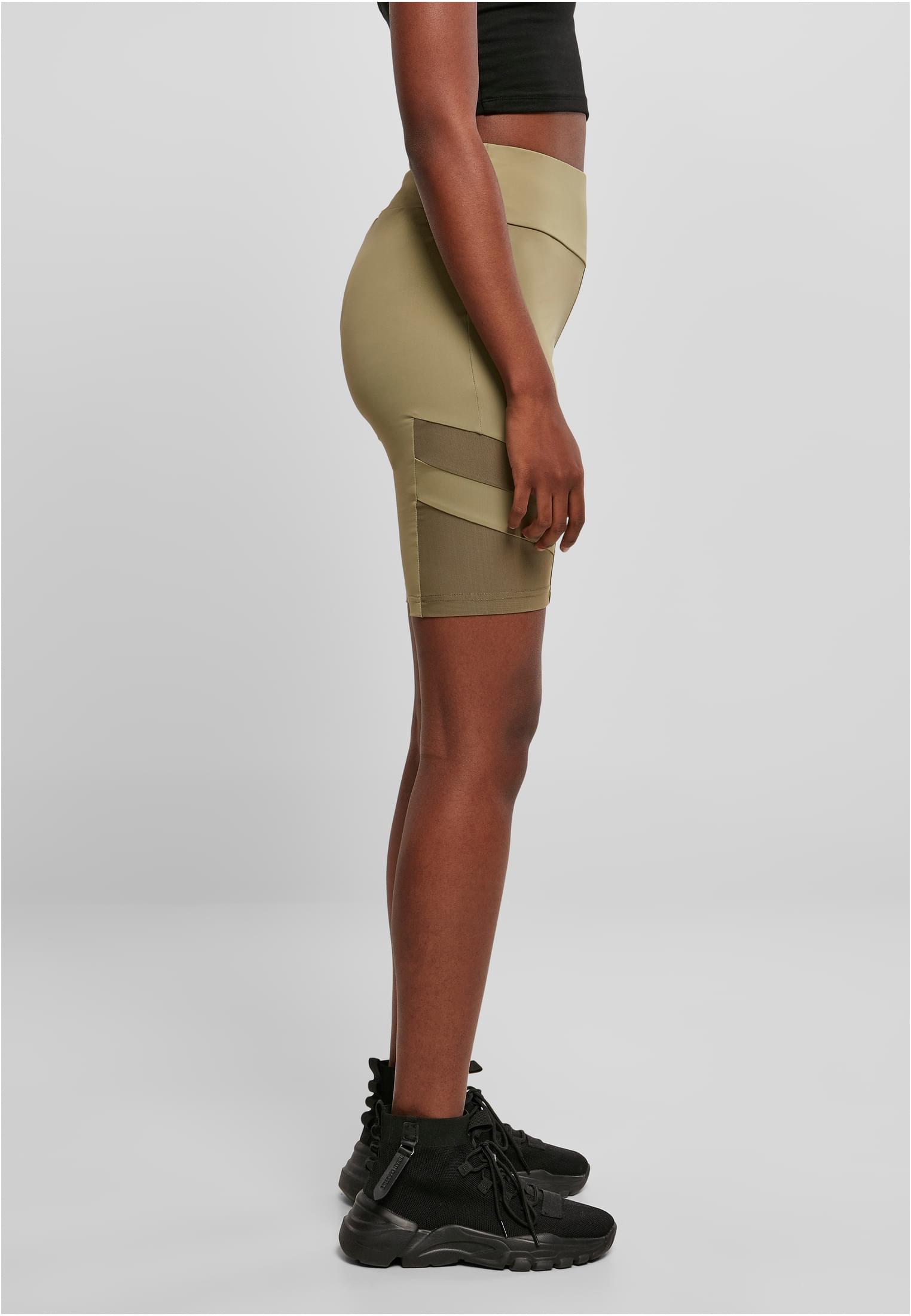 Ladies High Waist Tech Mesh Cycle Shorts | khaki