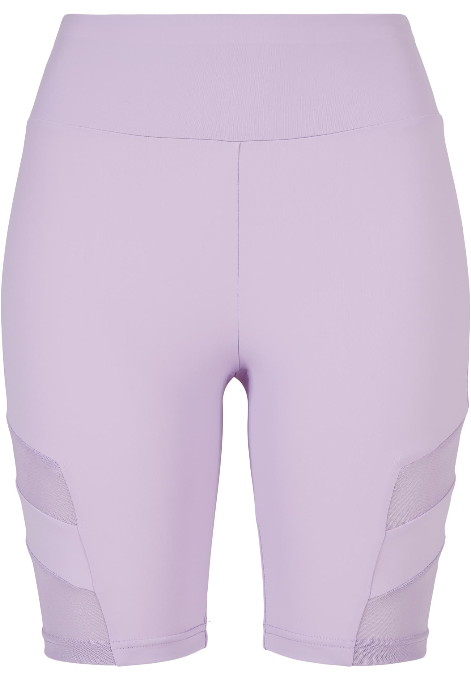 Ladies High Waist Tech Mesh Cycle Shorts | lilac