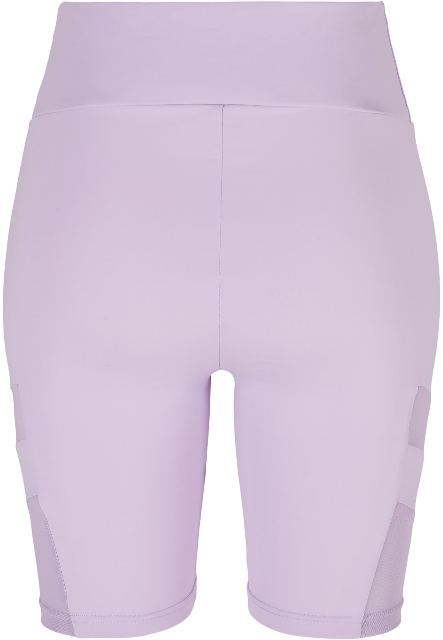 Ladies High Waist Tech Mesh Cycle Shorts | lilac