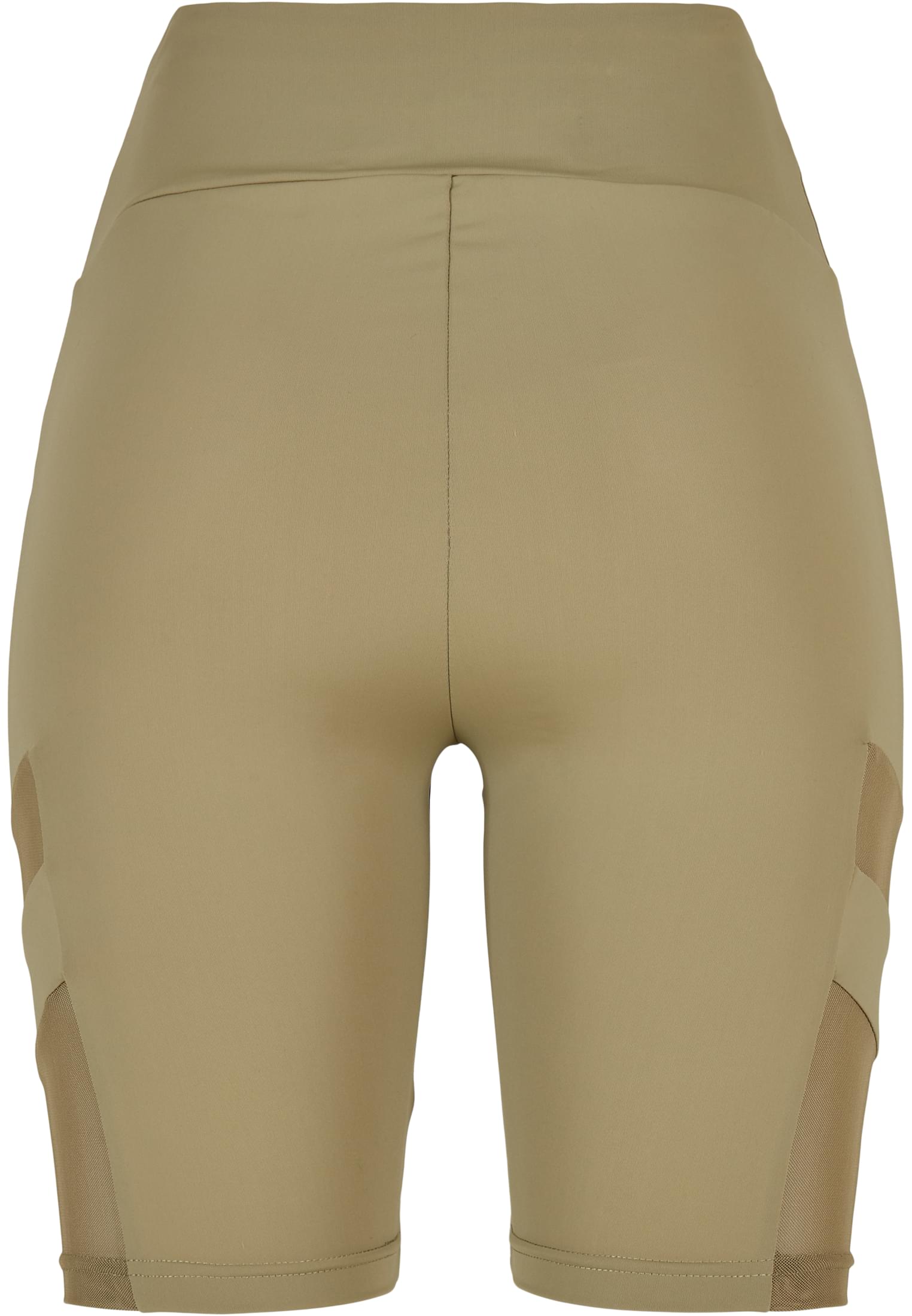 Ladies High Waist Tech Mesh Cycle Shorts | khaki