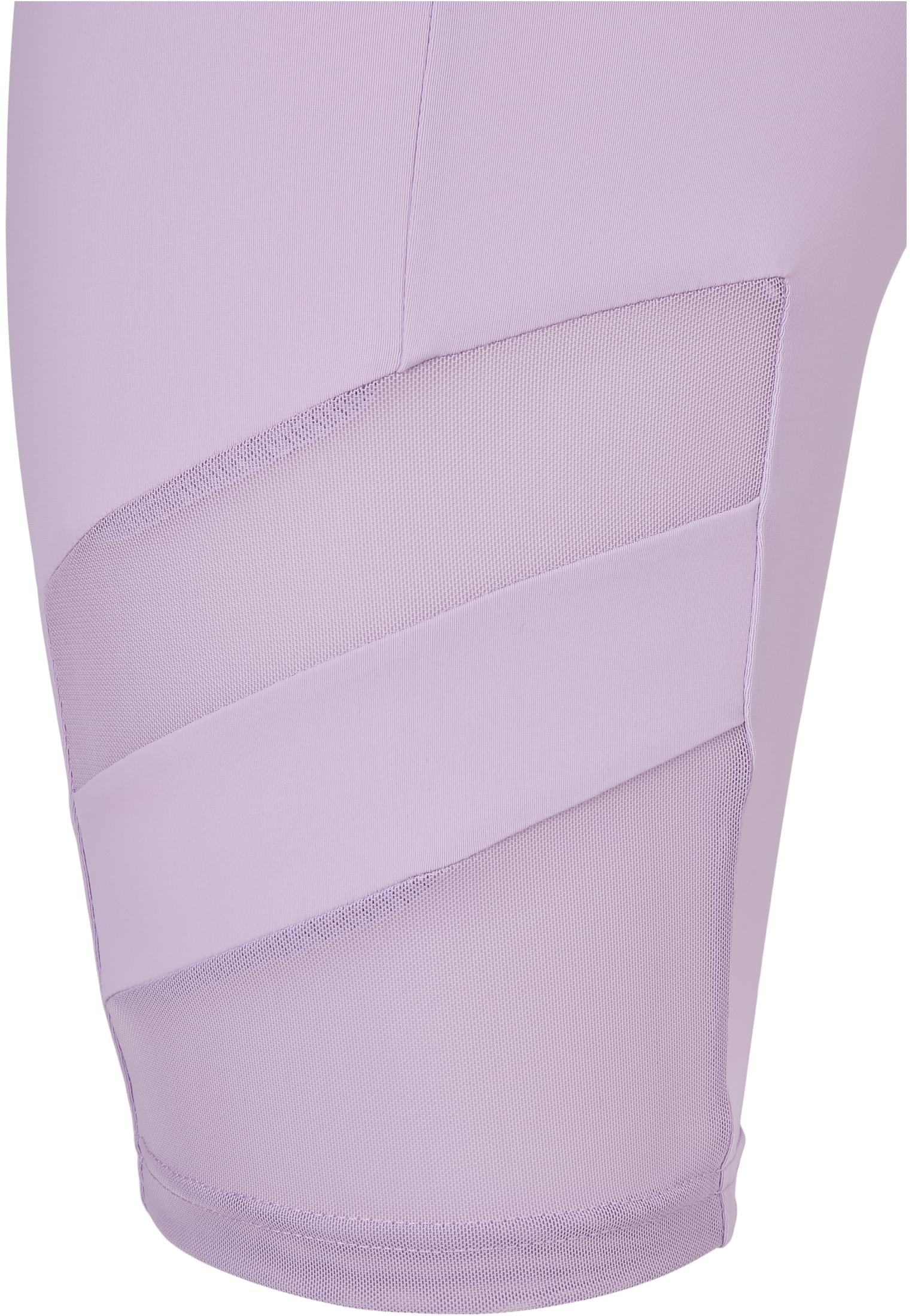 Ladies High Waist Tech Mesh Cycle Shorts | lilac