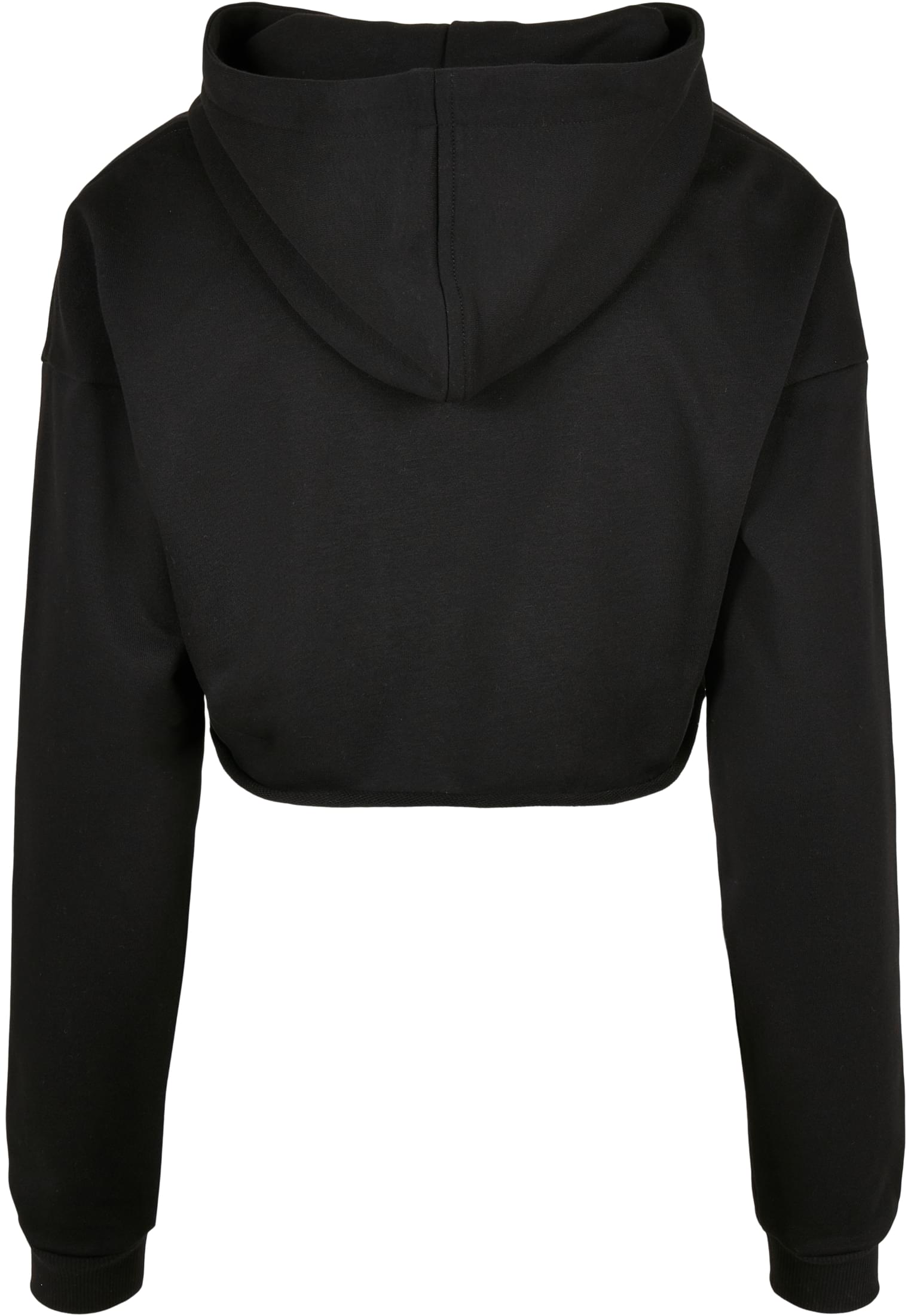 Ladies Oversized Cropped Hoody | black