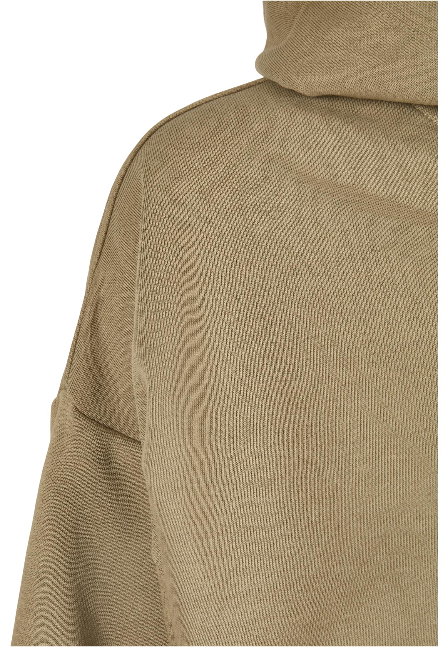 Ladies Oversized Cropped Hoody | khaki