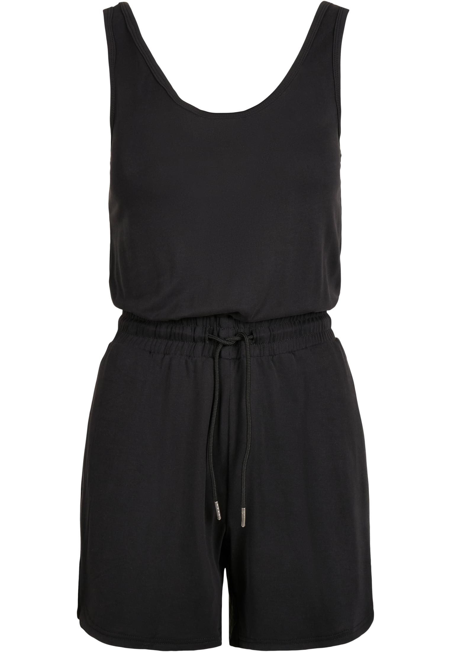 Ladies Short Sleeveless Modal Jumpsuit | black