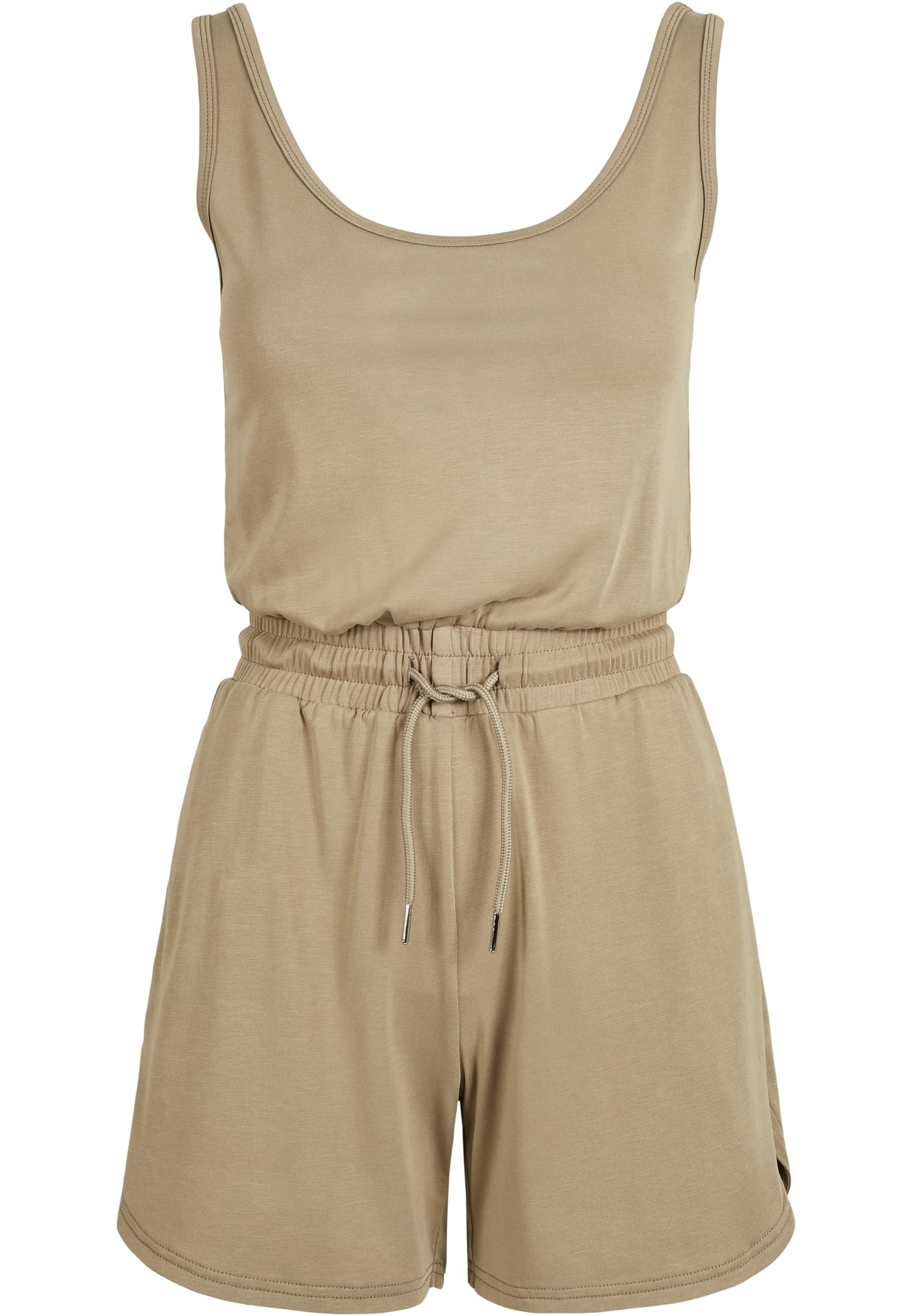 Ladies Short Sleeveless Modal Jumpsuit | khaki