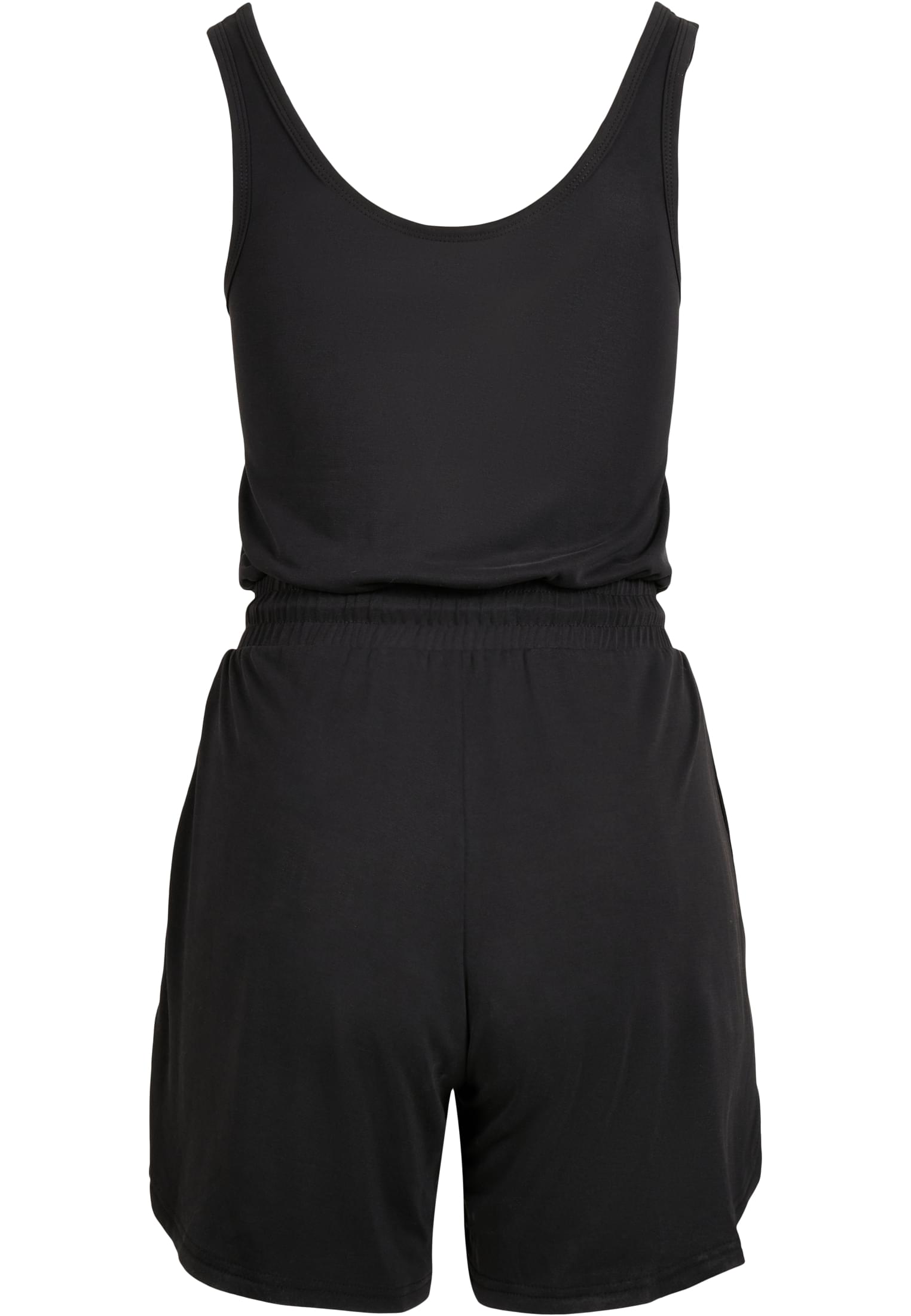 Ladies Short Sleeveless Modal Jumpsuit | black