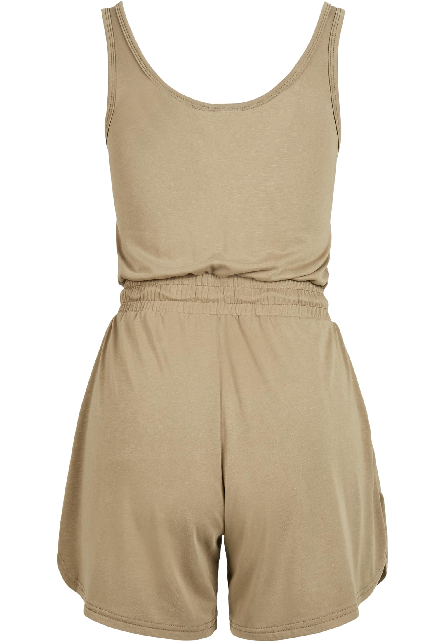 Ladies Short Sleeveless Modal Jumpsuit | khaki