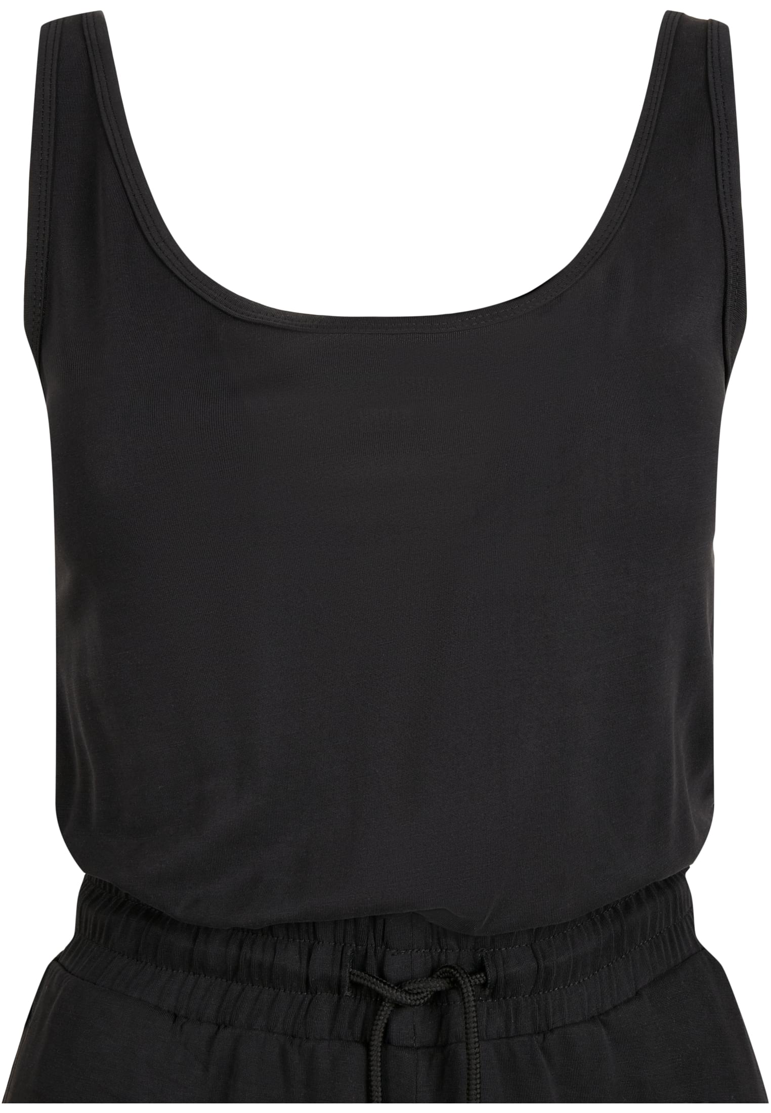 Ladies Short Sleeveless Modal Jumpsuit | black