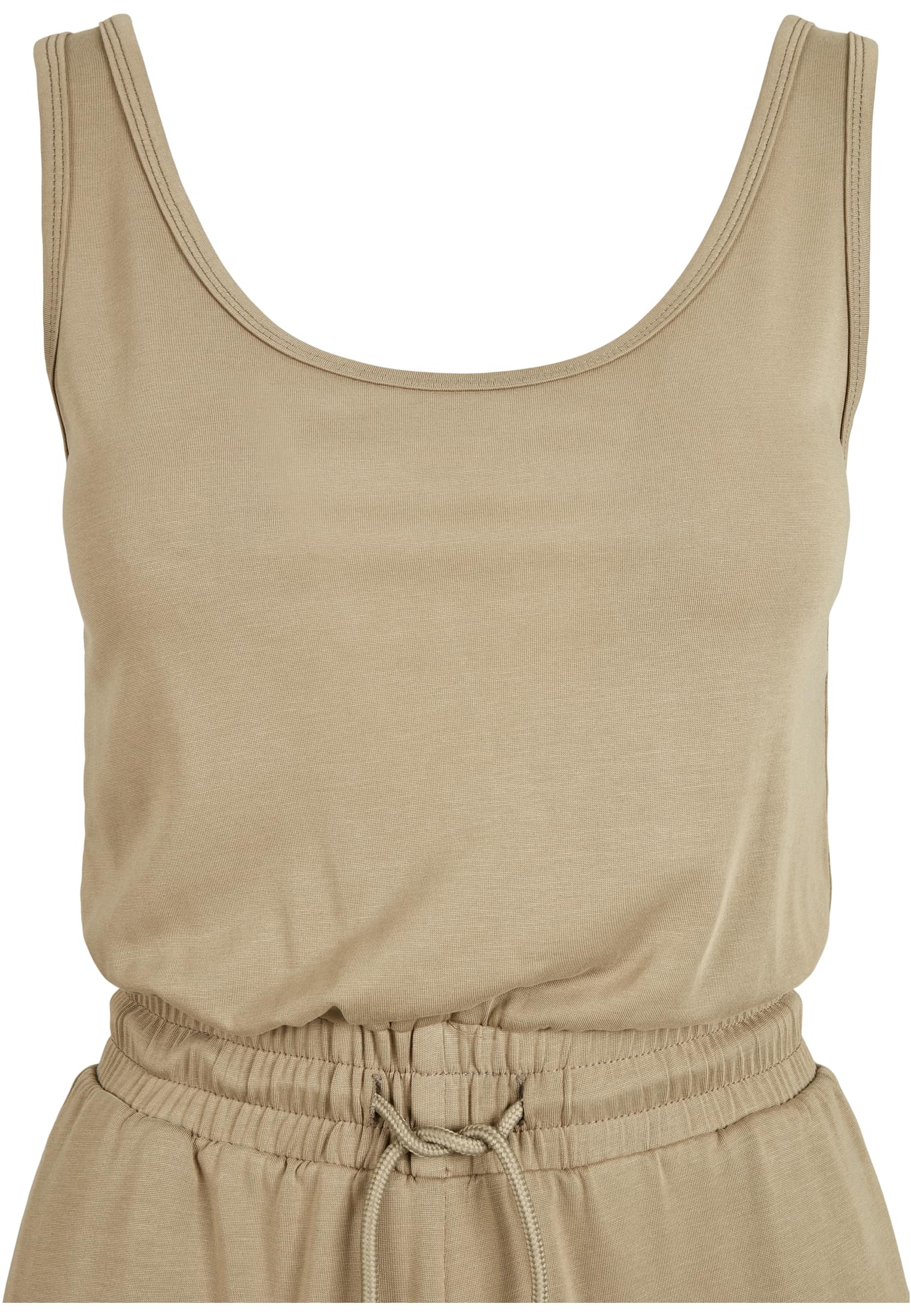 Ladies Short Sleeveless Modal Jumpsuit | khaki