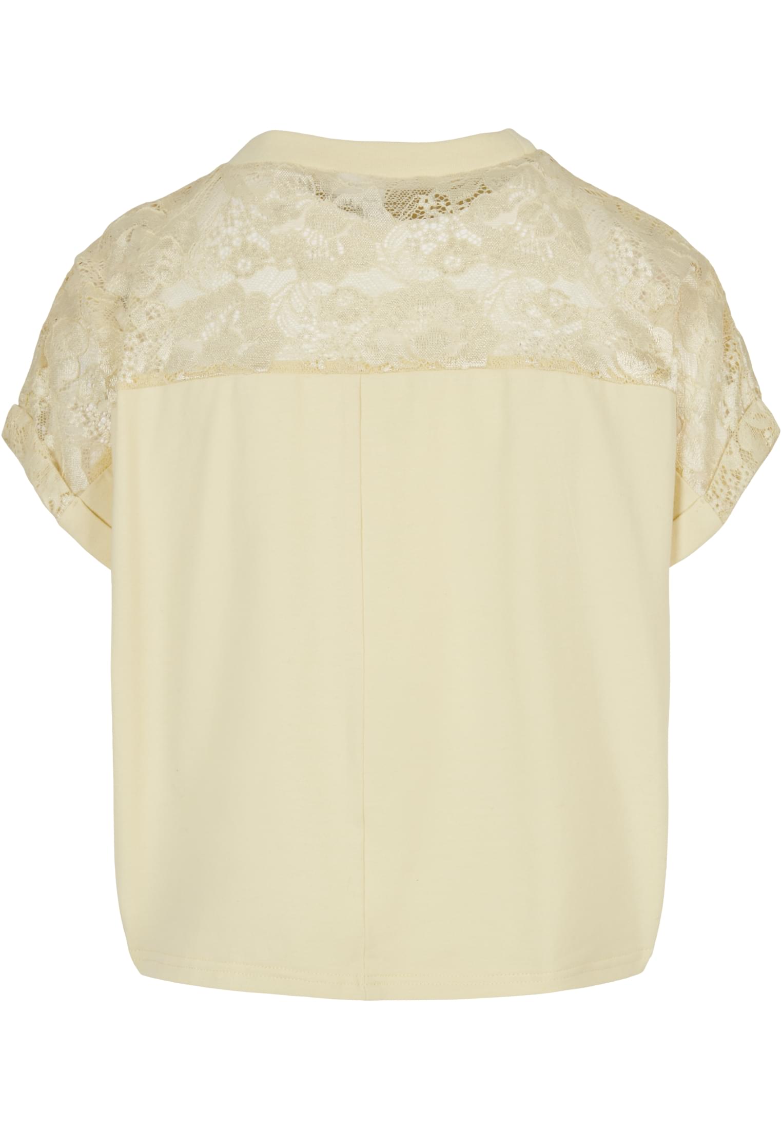 Ladies Short Oversized Lace Tee | softyellow