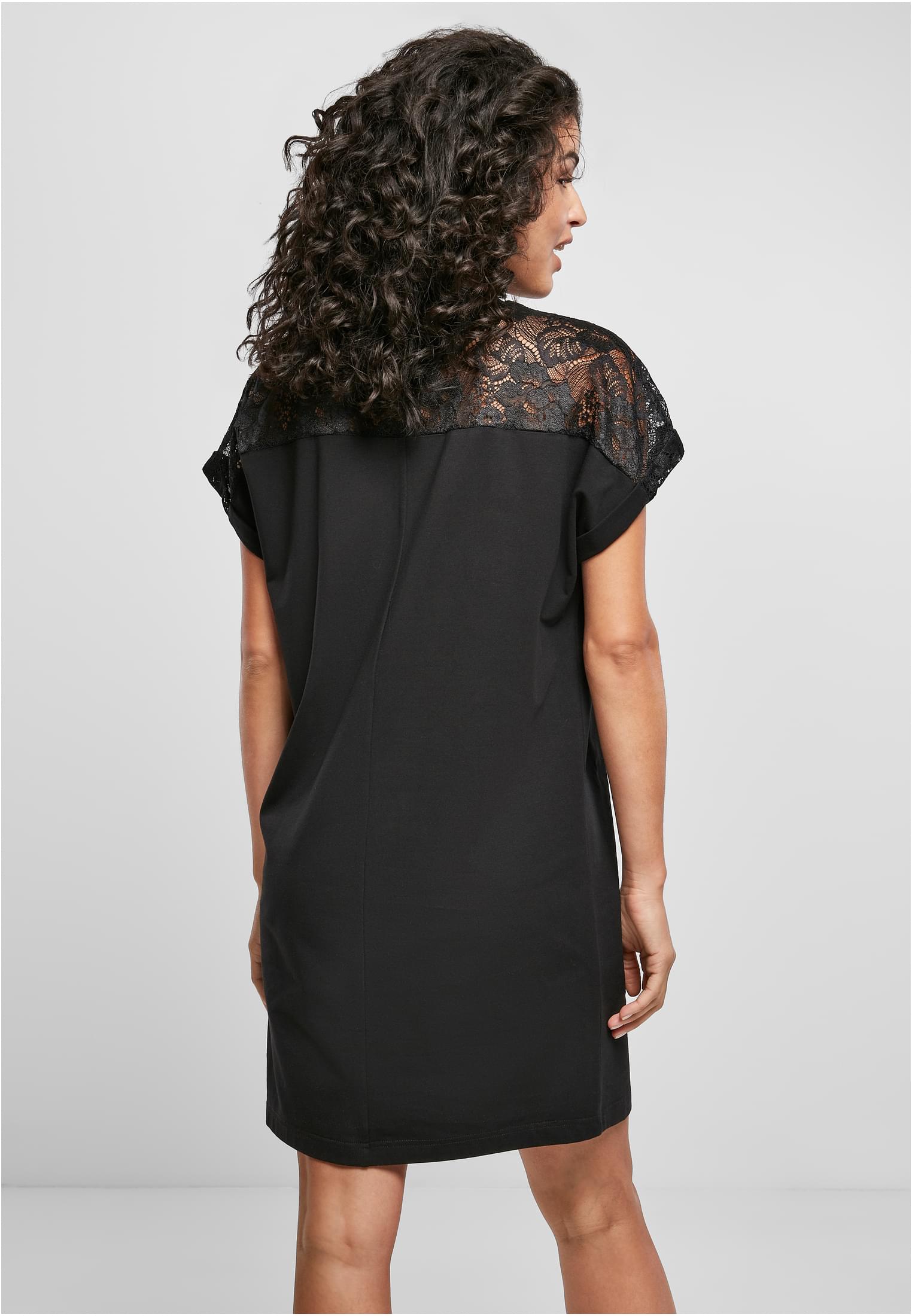 Ladies Lace Tee Dress | black