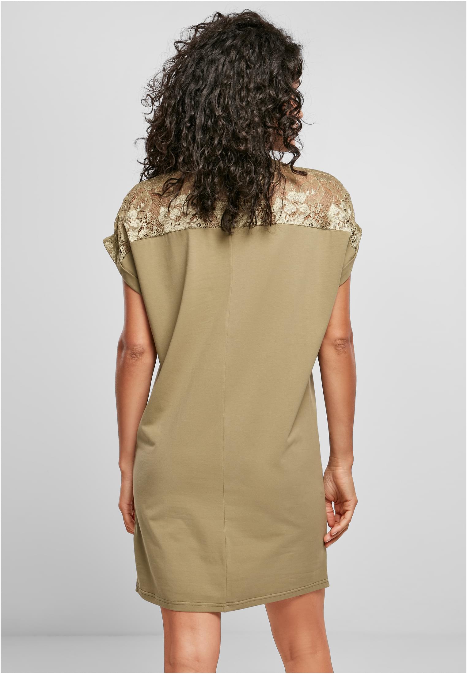 Ladies Lace Tee Dress | khaki