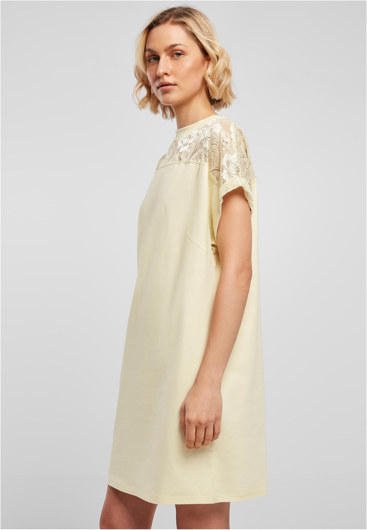 Ladies Lace Tee Dress | softyellow