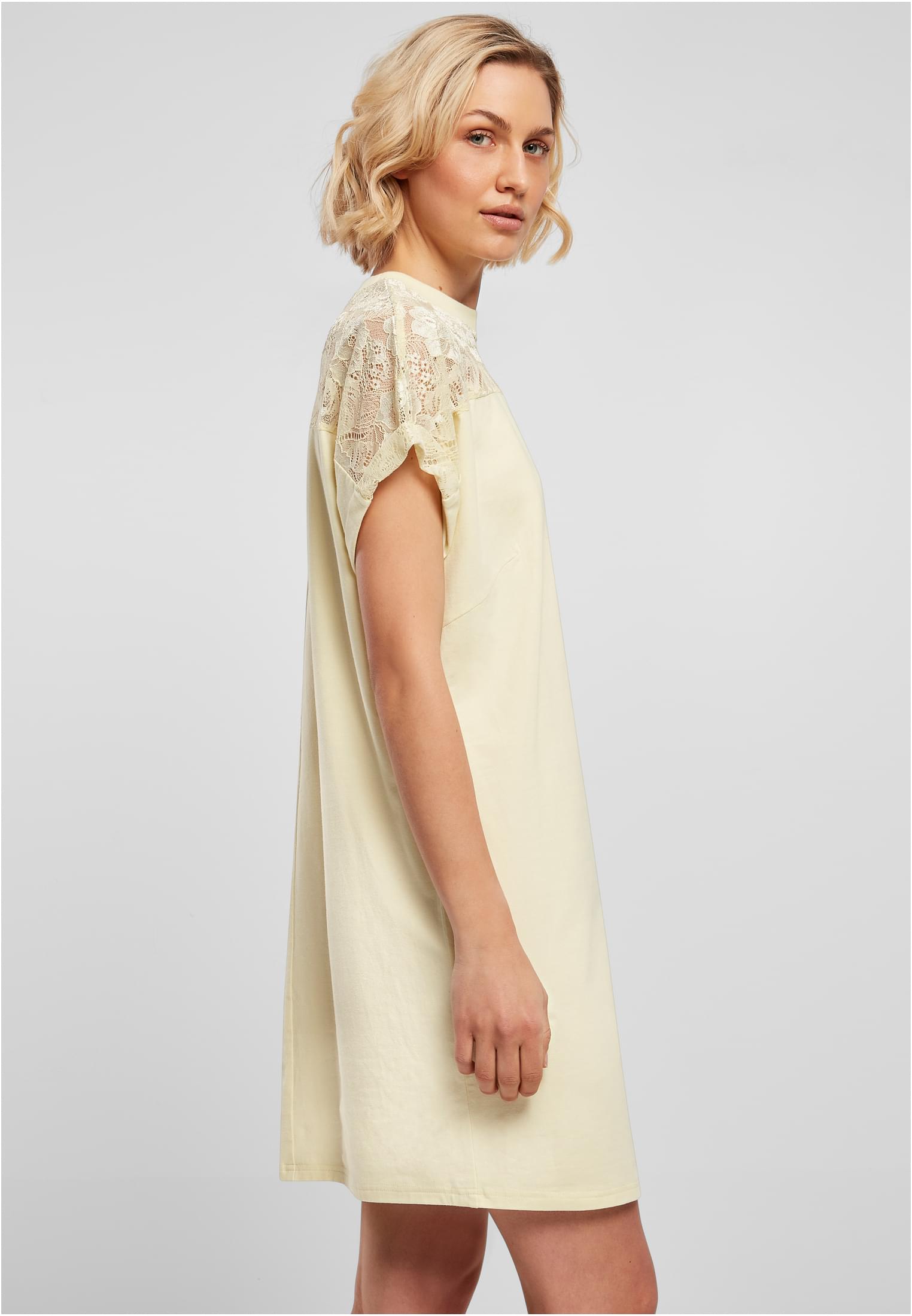 Ladies Lace Tee Dress | softyellow