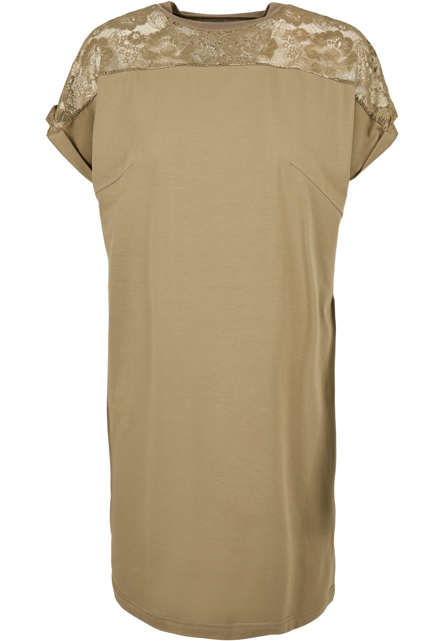 Ladies Lace Tee Dress | khaki