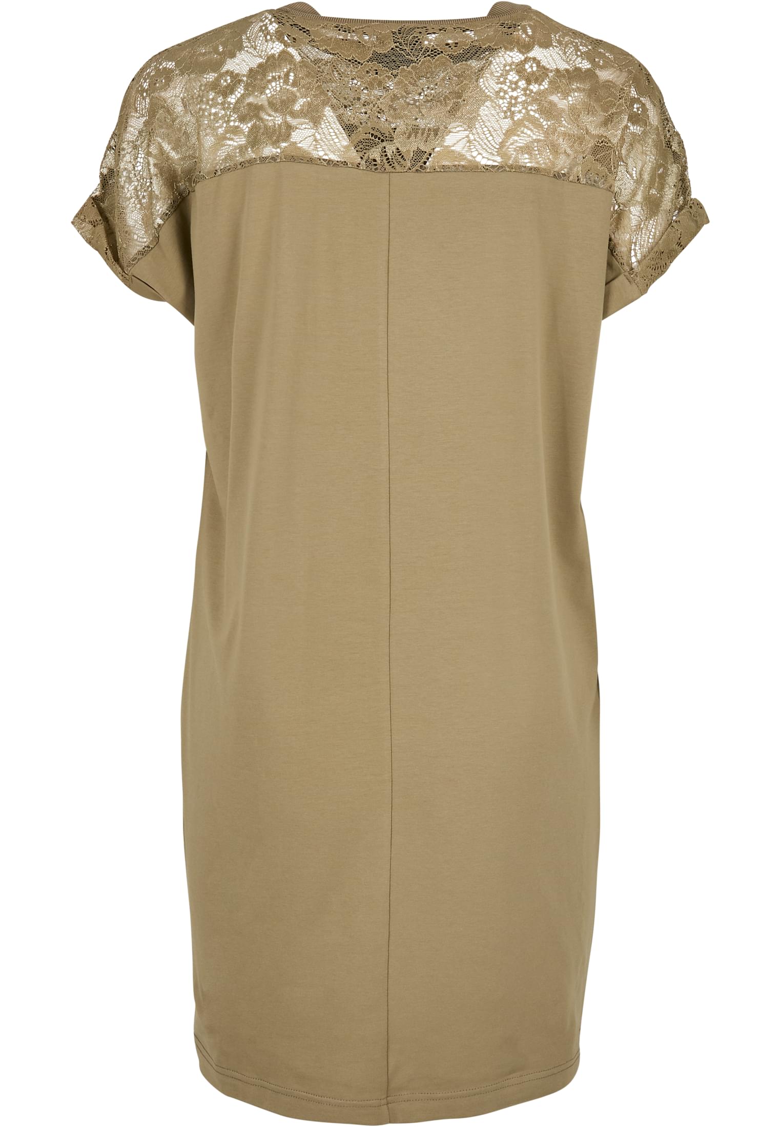 Ladies Lace Tee Dress | khaki