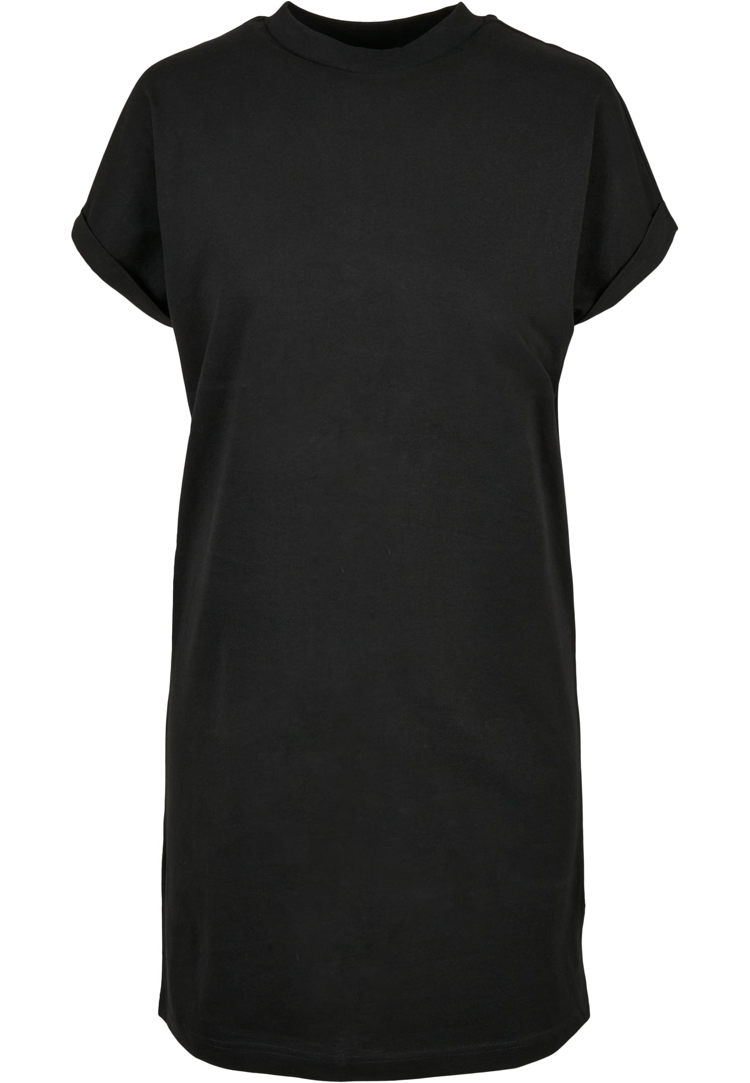 Ladies Organic Cotton Cut On Sleeve Tee Dress | black