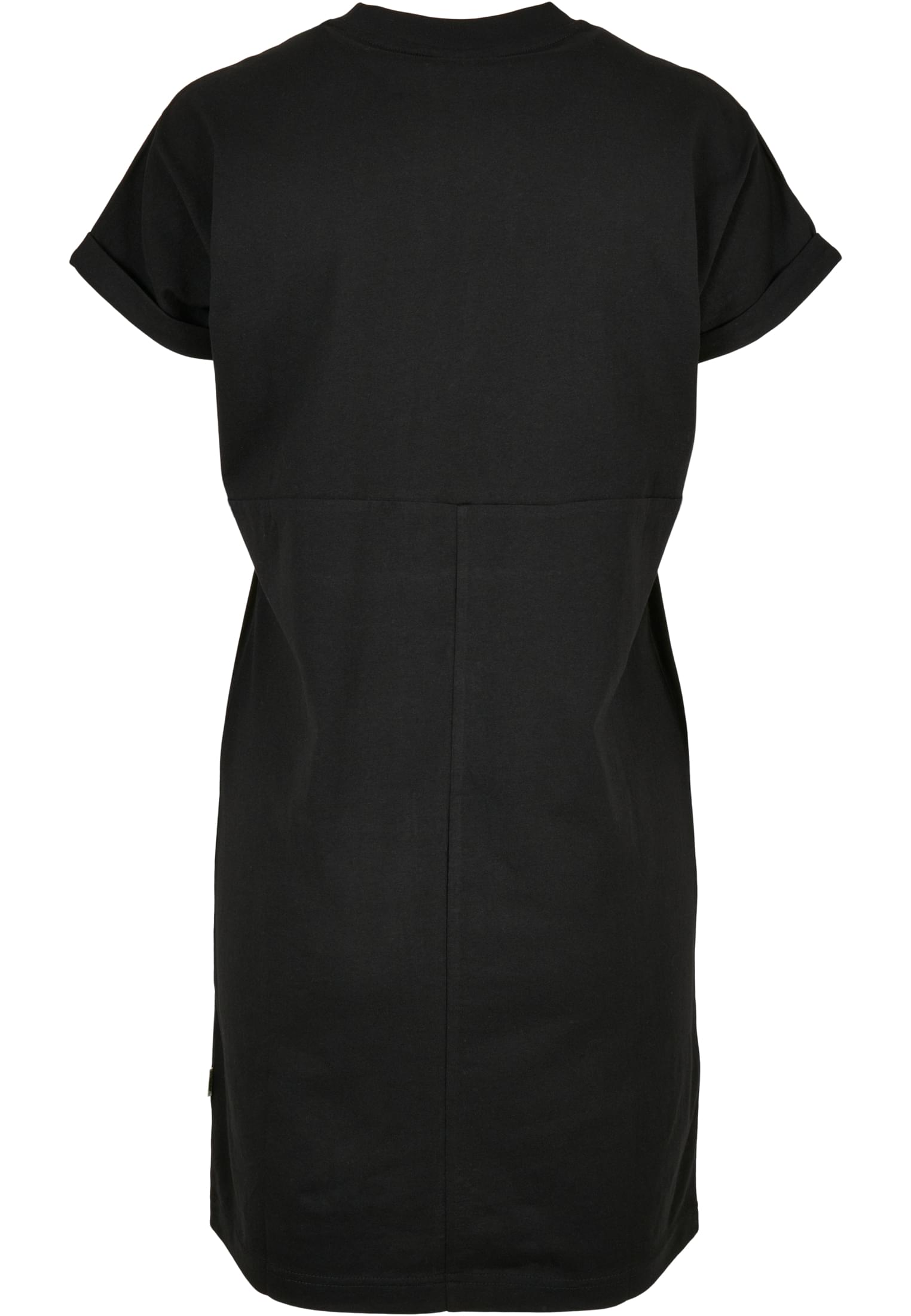 Ladies Organic Cotton Cut On Sleeve Tee Dress | black