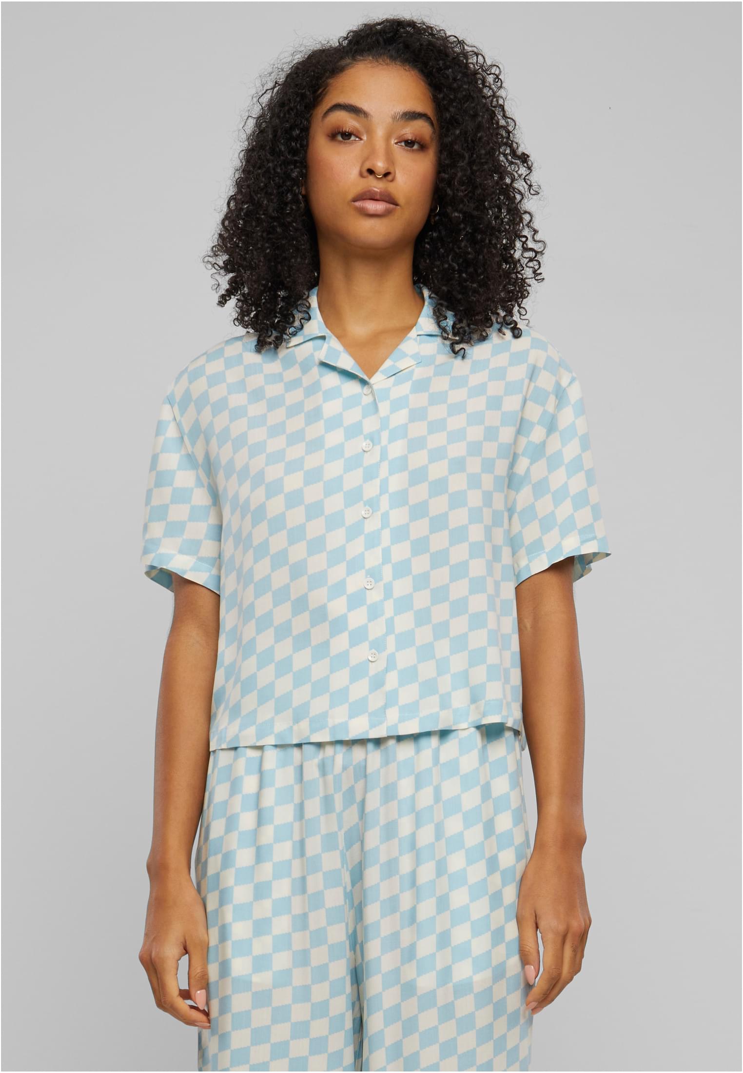 Ladies Viscose Resort Shirt | oceanbluecheck