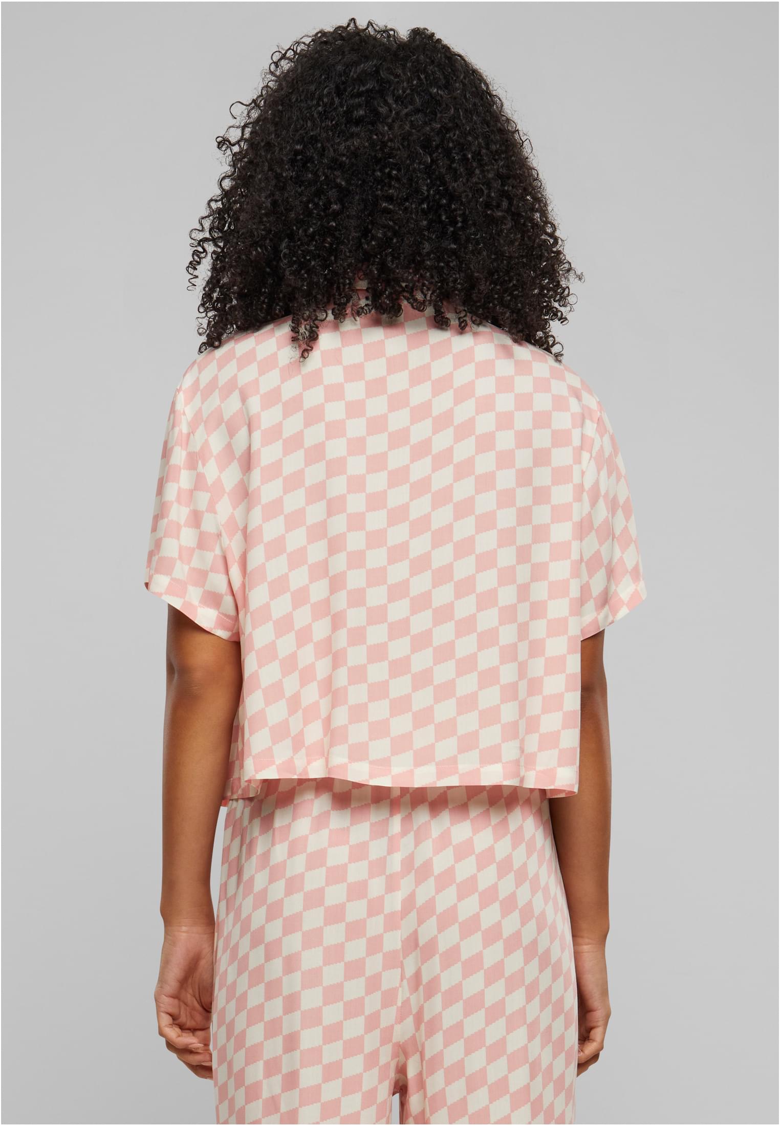 Ladies Viscose Resort Shirt | lemonadepinkcheck