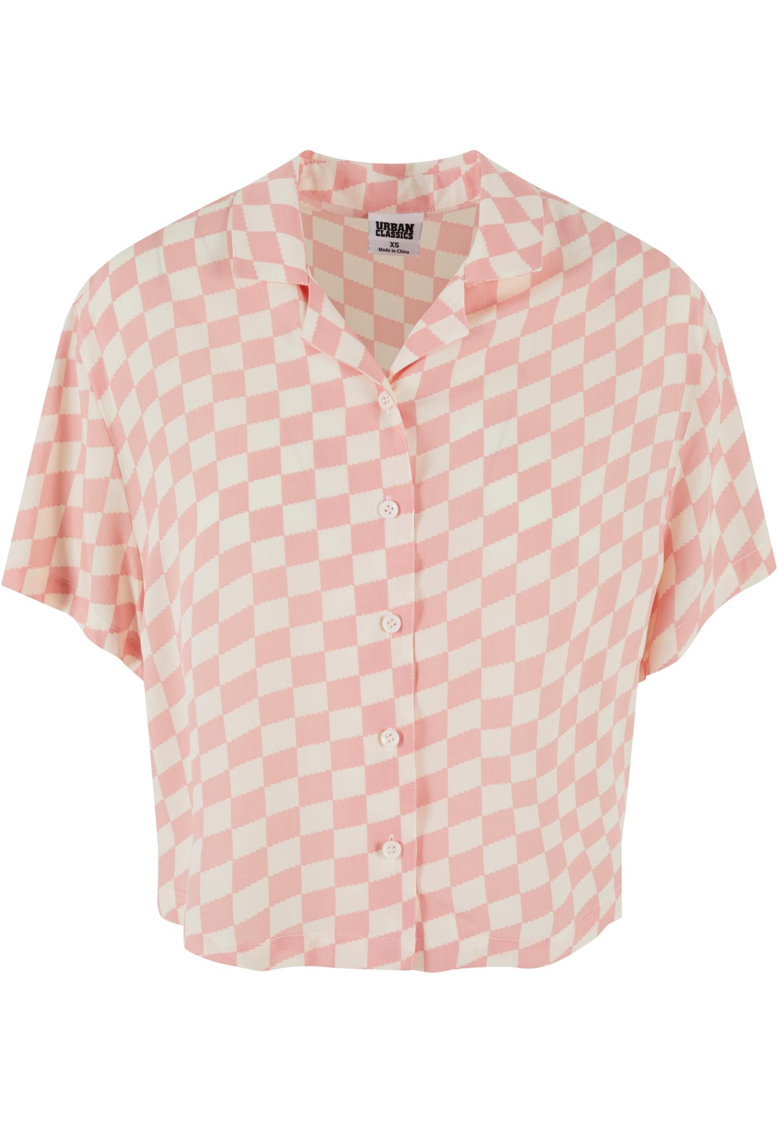 Ladies Viscose Resort Shirt | lemonadepinkcheck