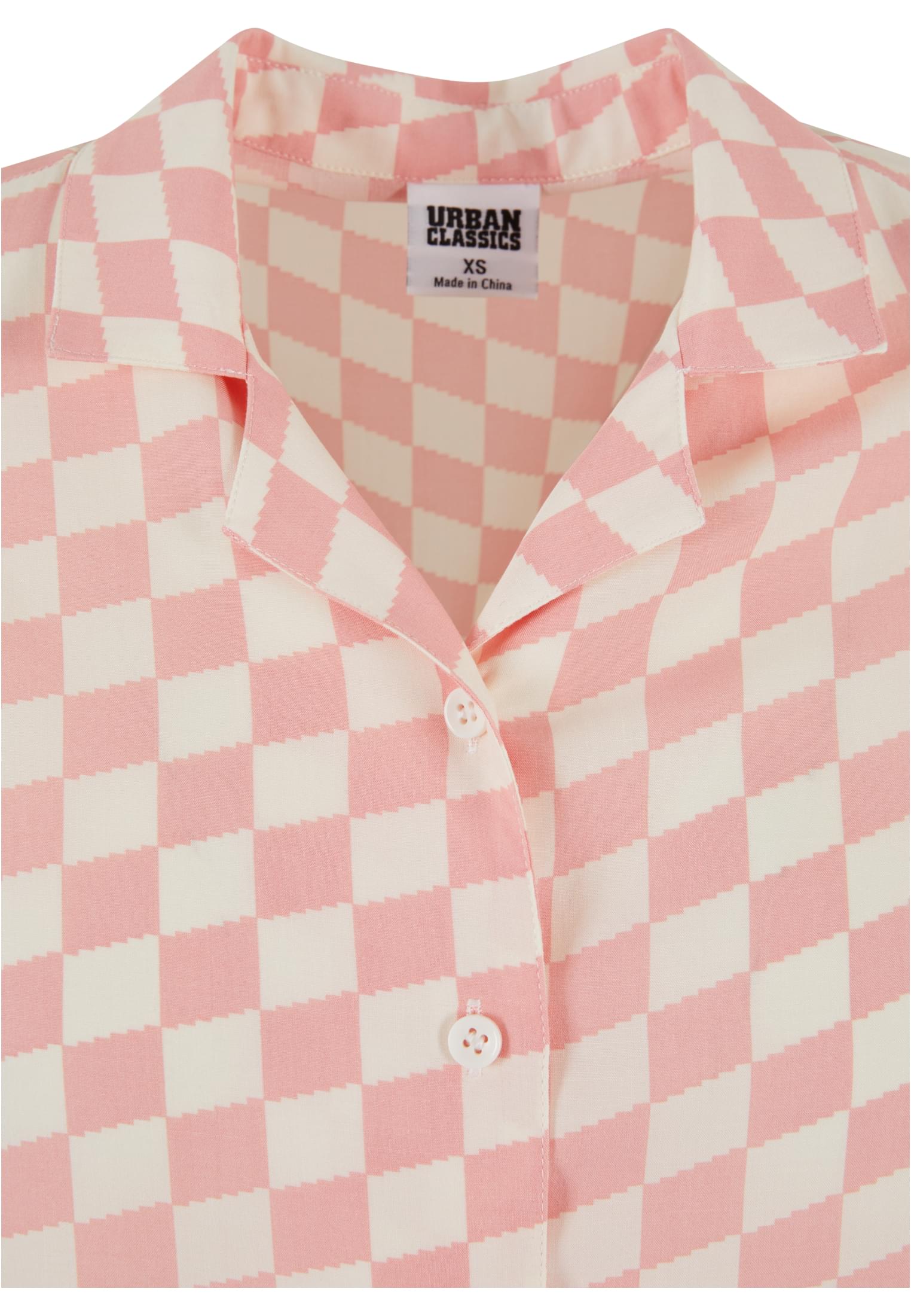 Ladies Viscose Resort Shirt | lemonadepinkcheck