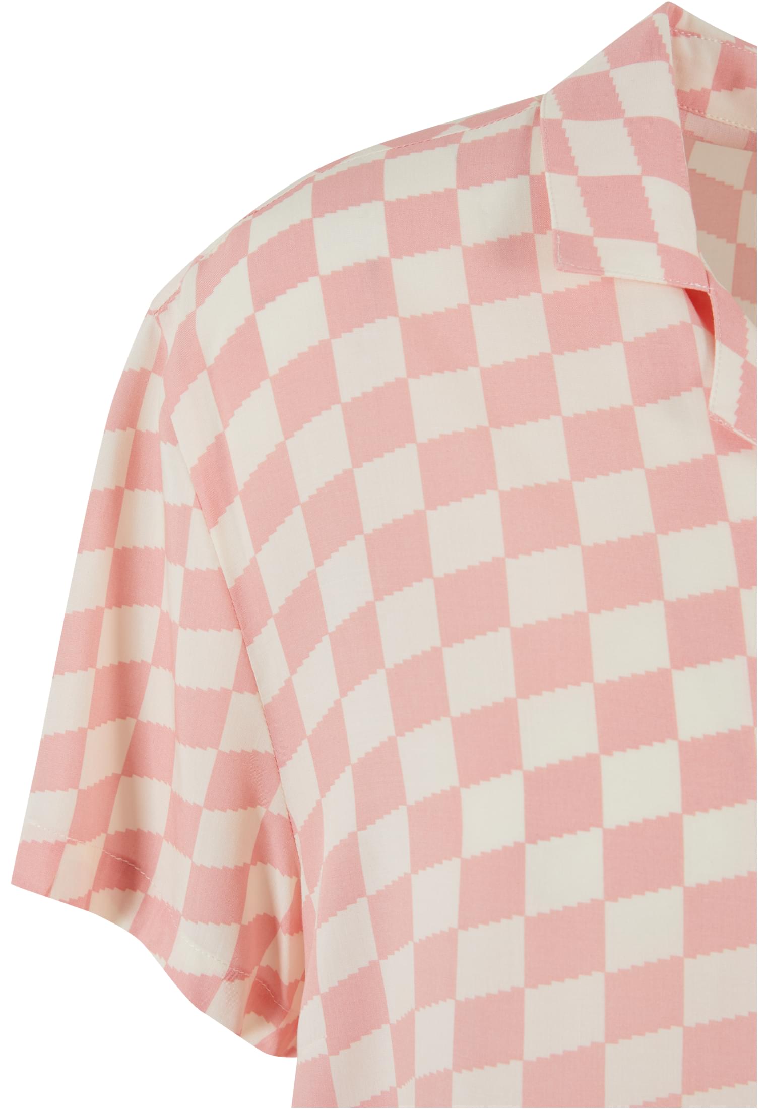 Ladies Viscose Resort Shirt | lemonadepinkcheck