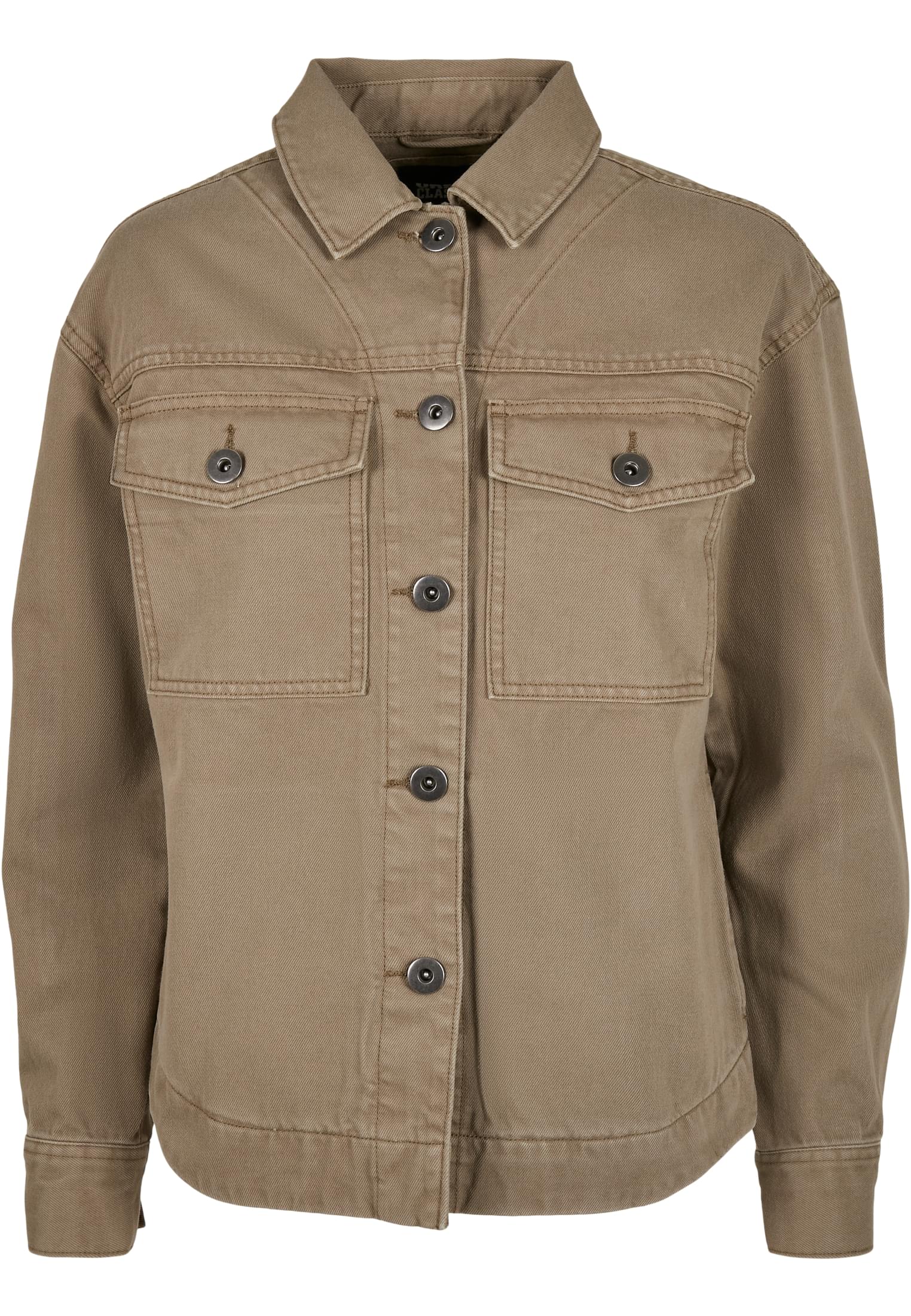 Ladies Oversized Shirt Jacket | khaki