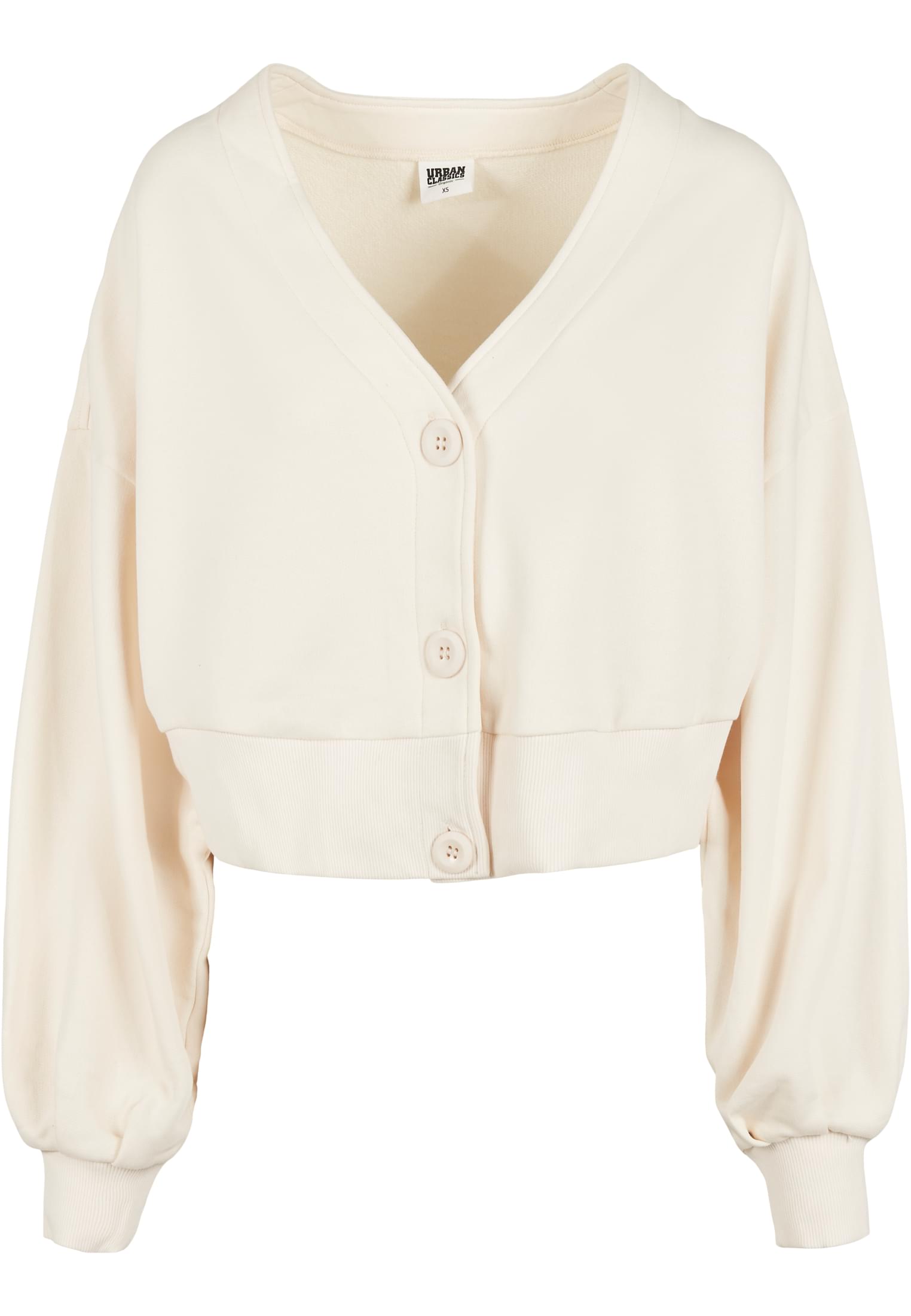 Ladies Organic Oversized Short Terry Cardigan | whitesand