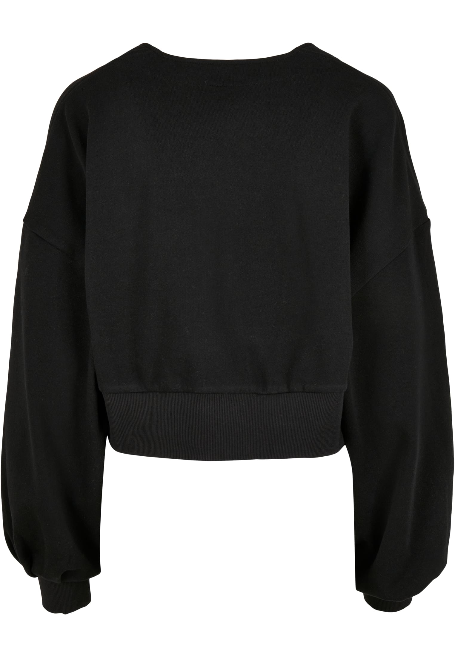 Ladies Organic Oversized Short Terry Cardigan | black