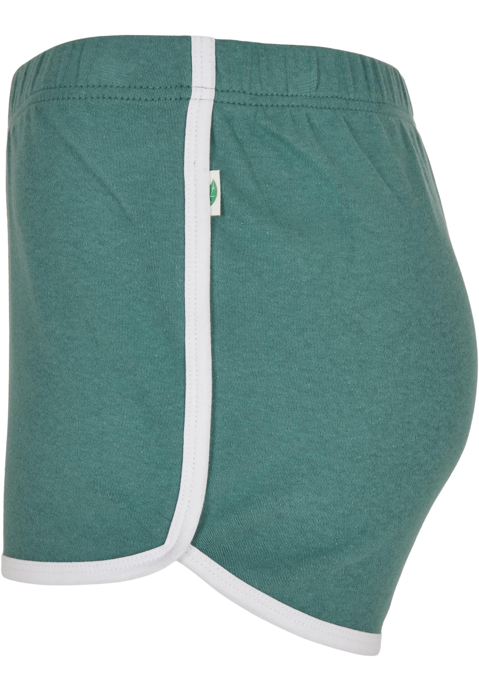 Ladies Organic Interlock Retro Hotpants | paleleaf/white