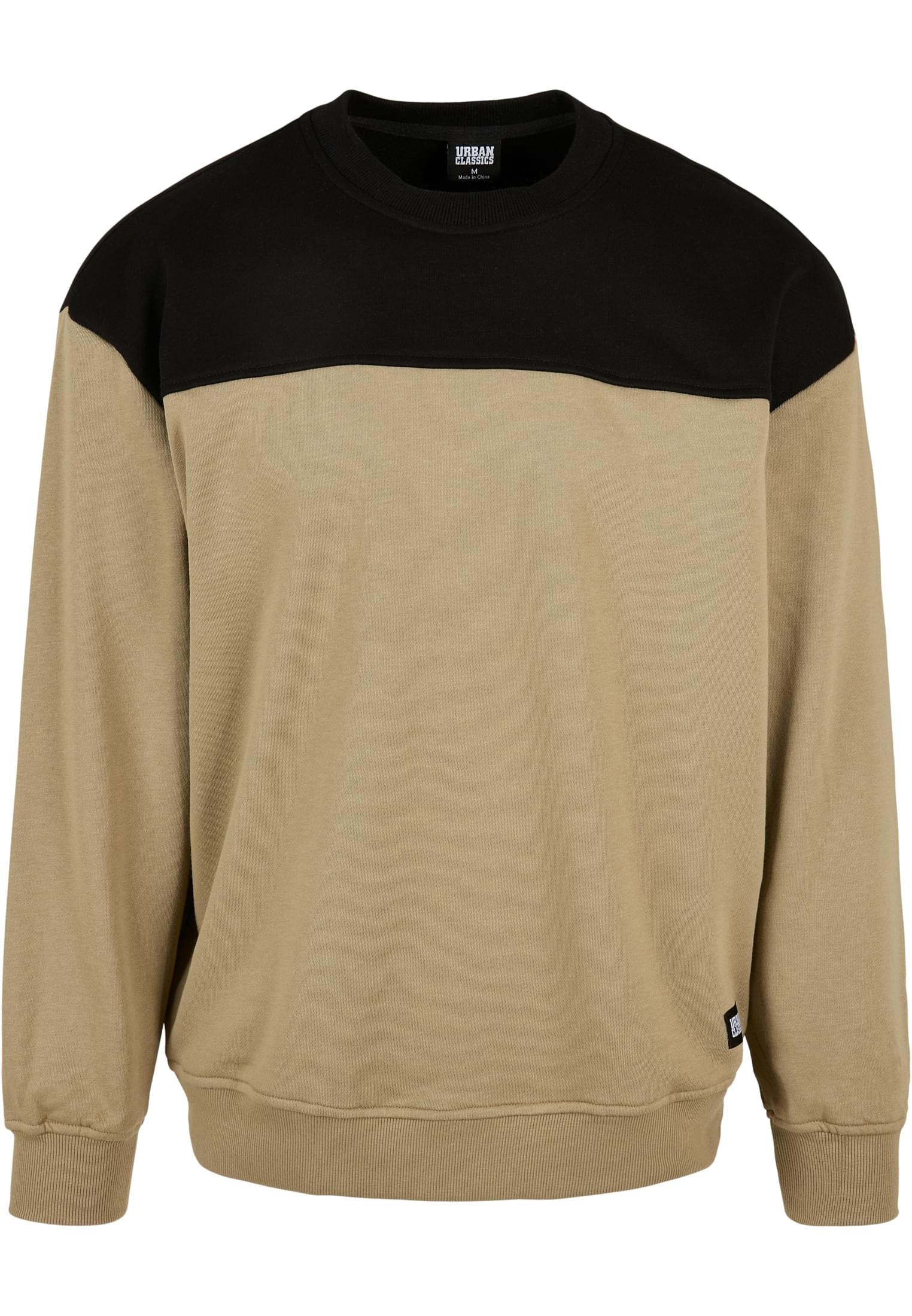 Upper Block Crewneck | khaki/black