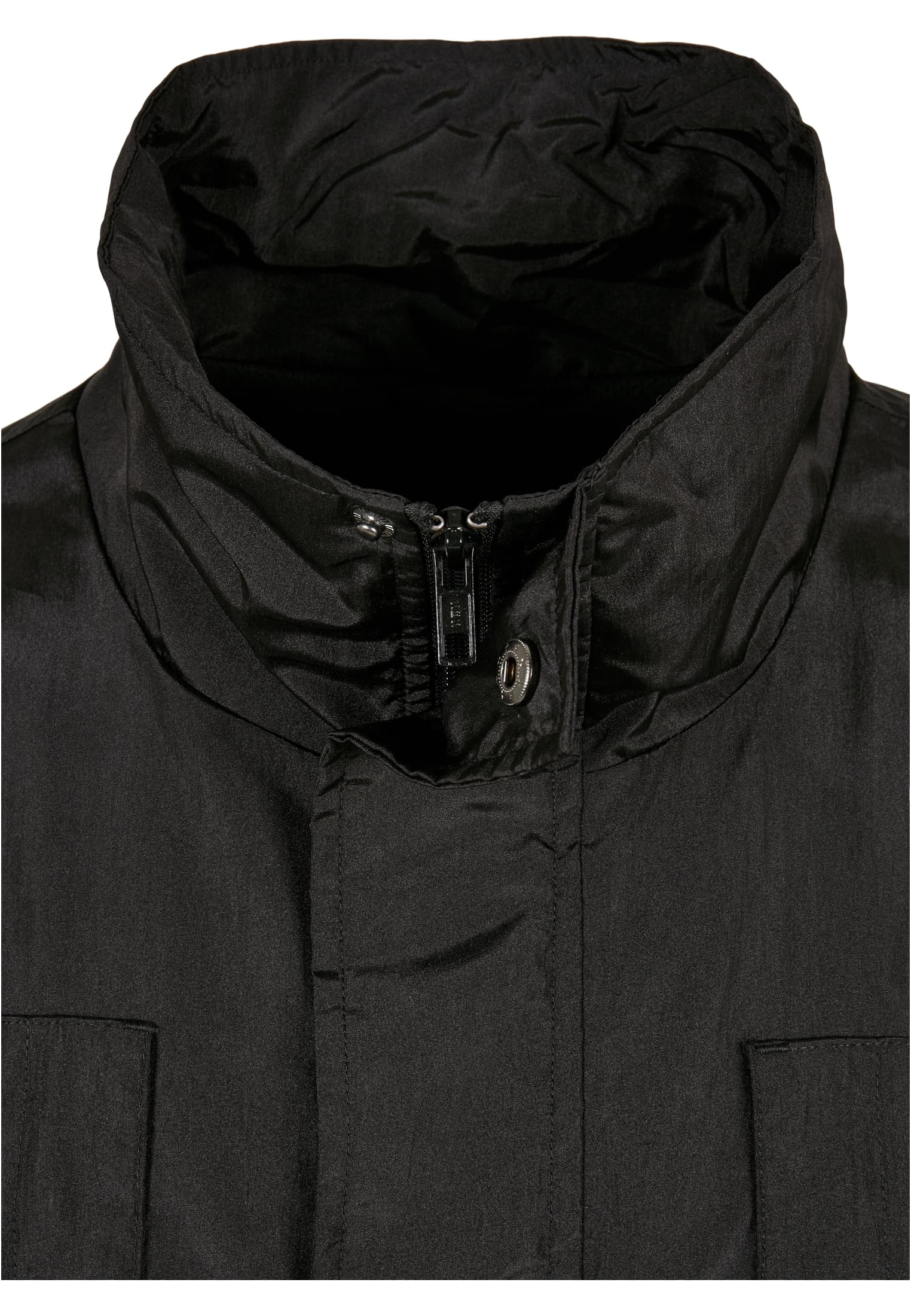 Double Pocket Nylon Crepe Jacket | black