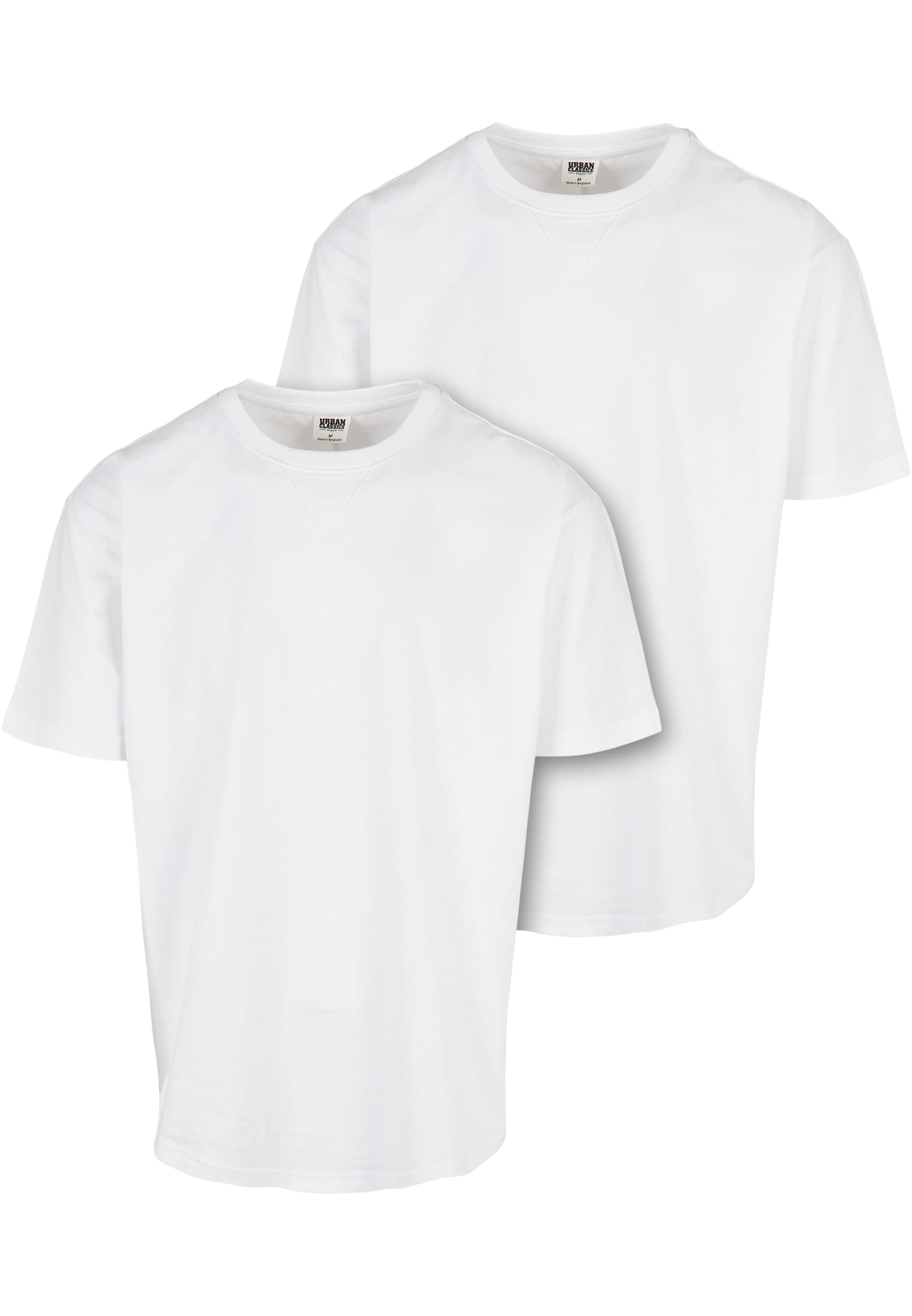 Organic Cotton Curved Oversized Tee 2-Pack | white+white