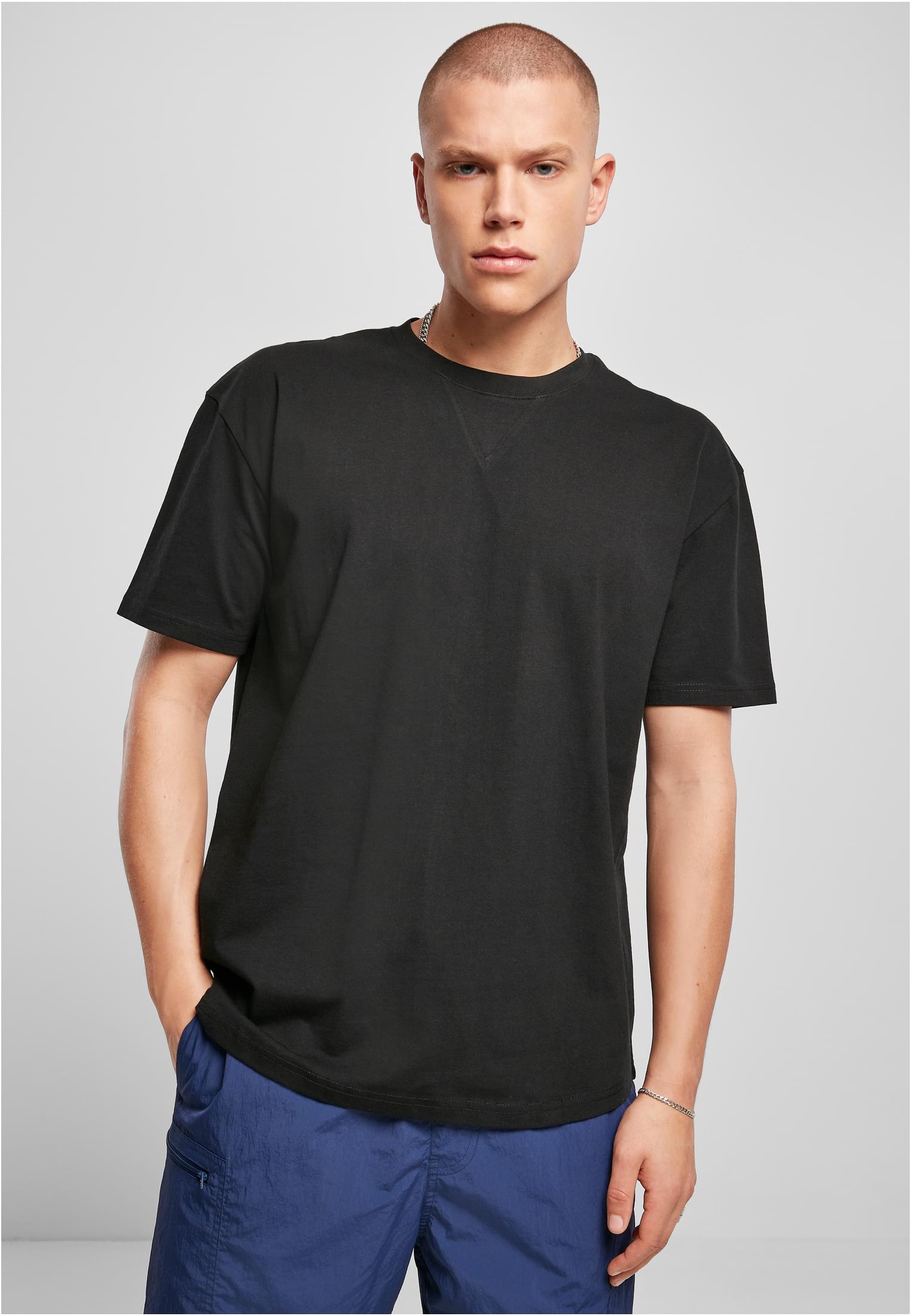 Organic Cotton Curved Oversized Tee | black